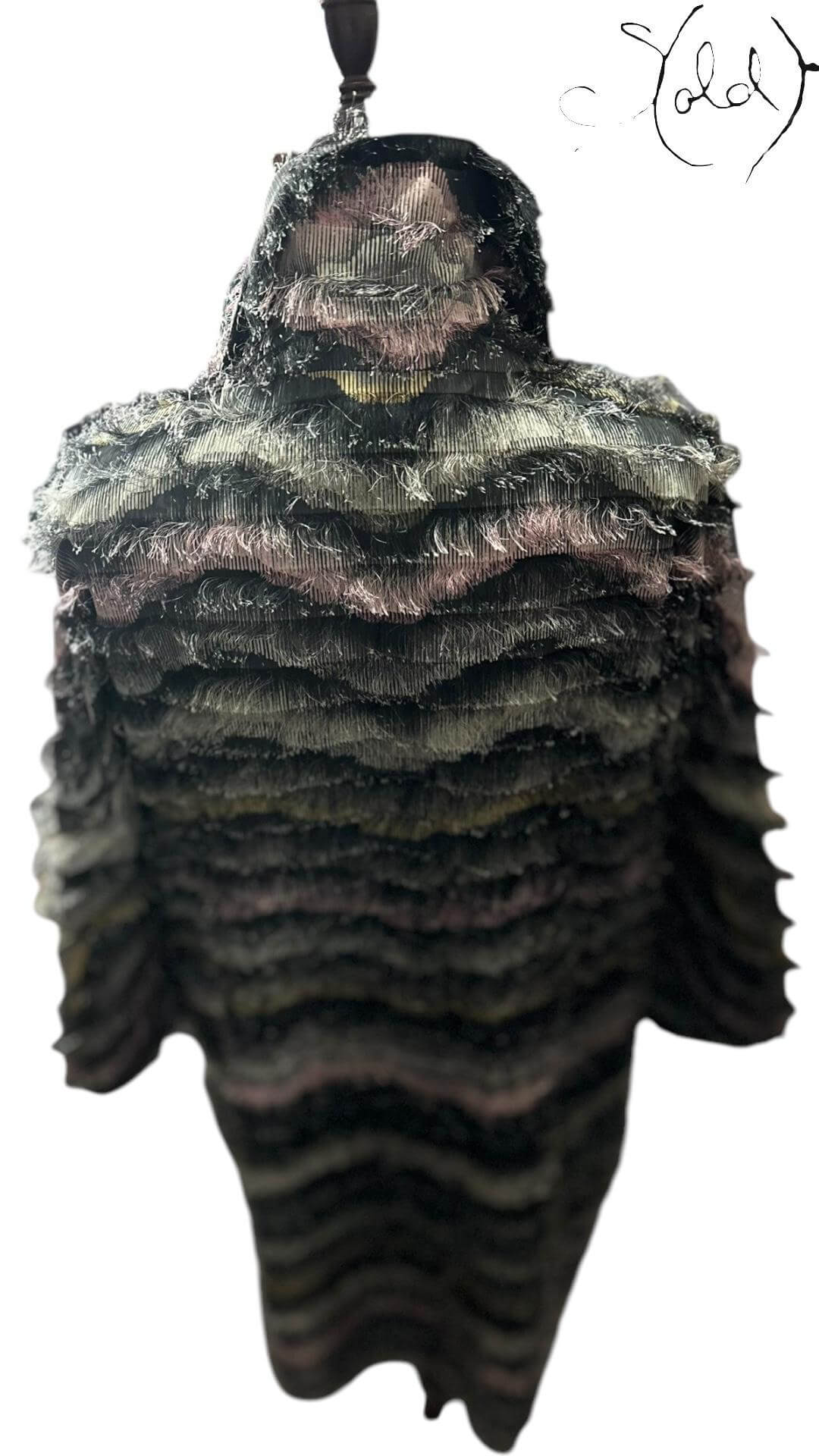 Diane von Furstenberg Fringed Coat – FW16, Interior view | Sold Attire