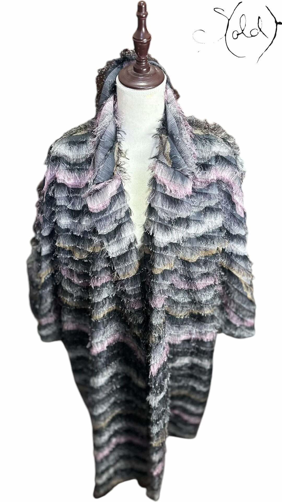 Diane von Furstenberg Fringed Coat – FW16 | Sold Attire - Sold Attire