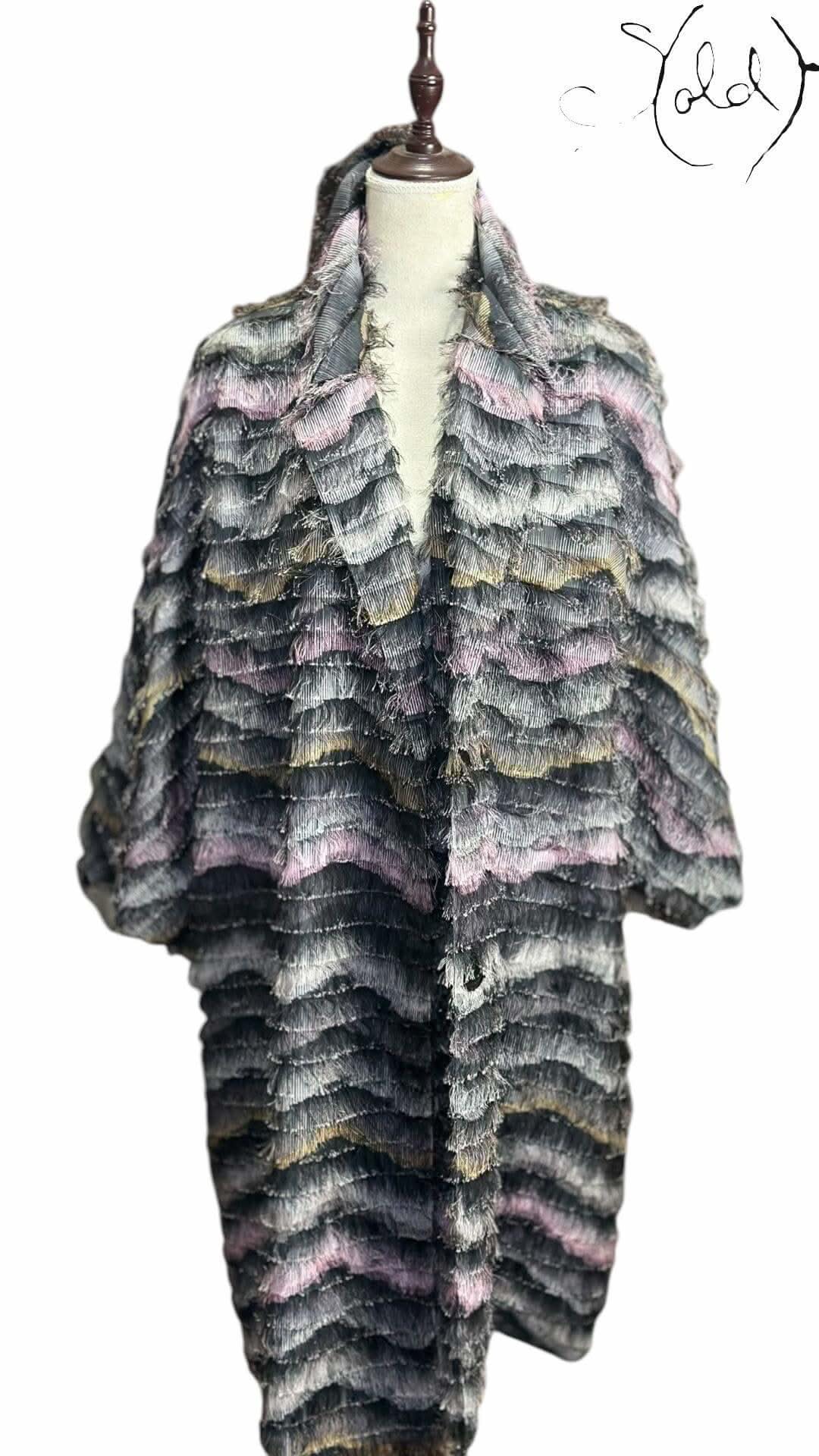 Diane von Furstenberg Fringed Coat – FW16 | Sold Attire - Sold Attire