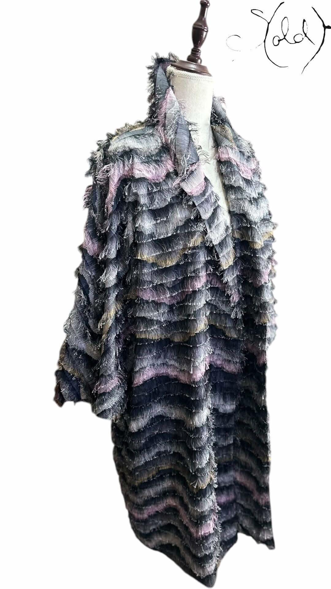 Diane von Furstenberg Fringed Coat – FW16 | Sold Attire - Sold Attire