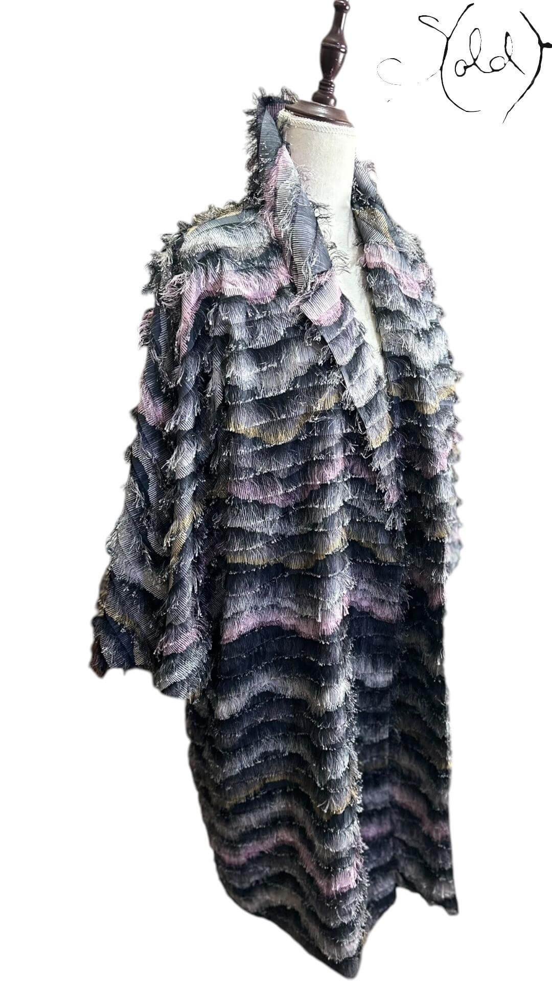 Diane von Furstenberg Fringed Coat – FW16, Hardware detail | Sold Attire