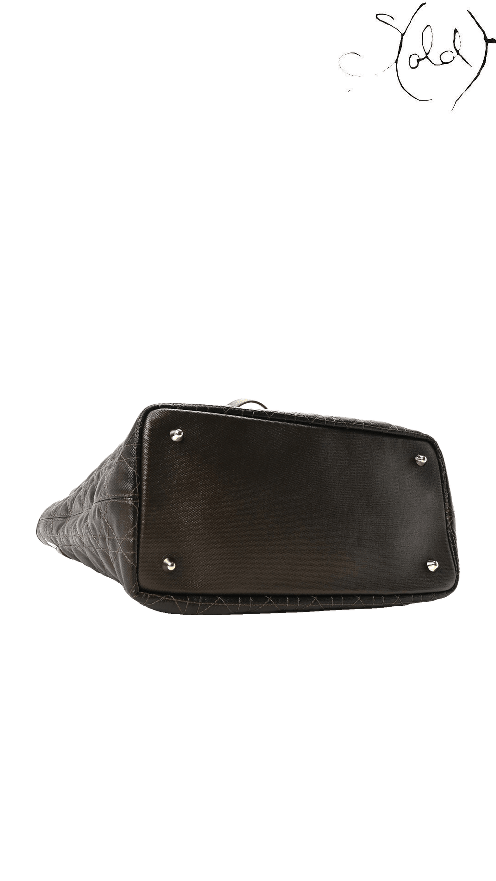 Dior Bronze Cannage Small Panarea Tote: base view