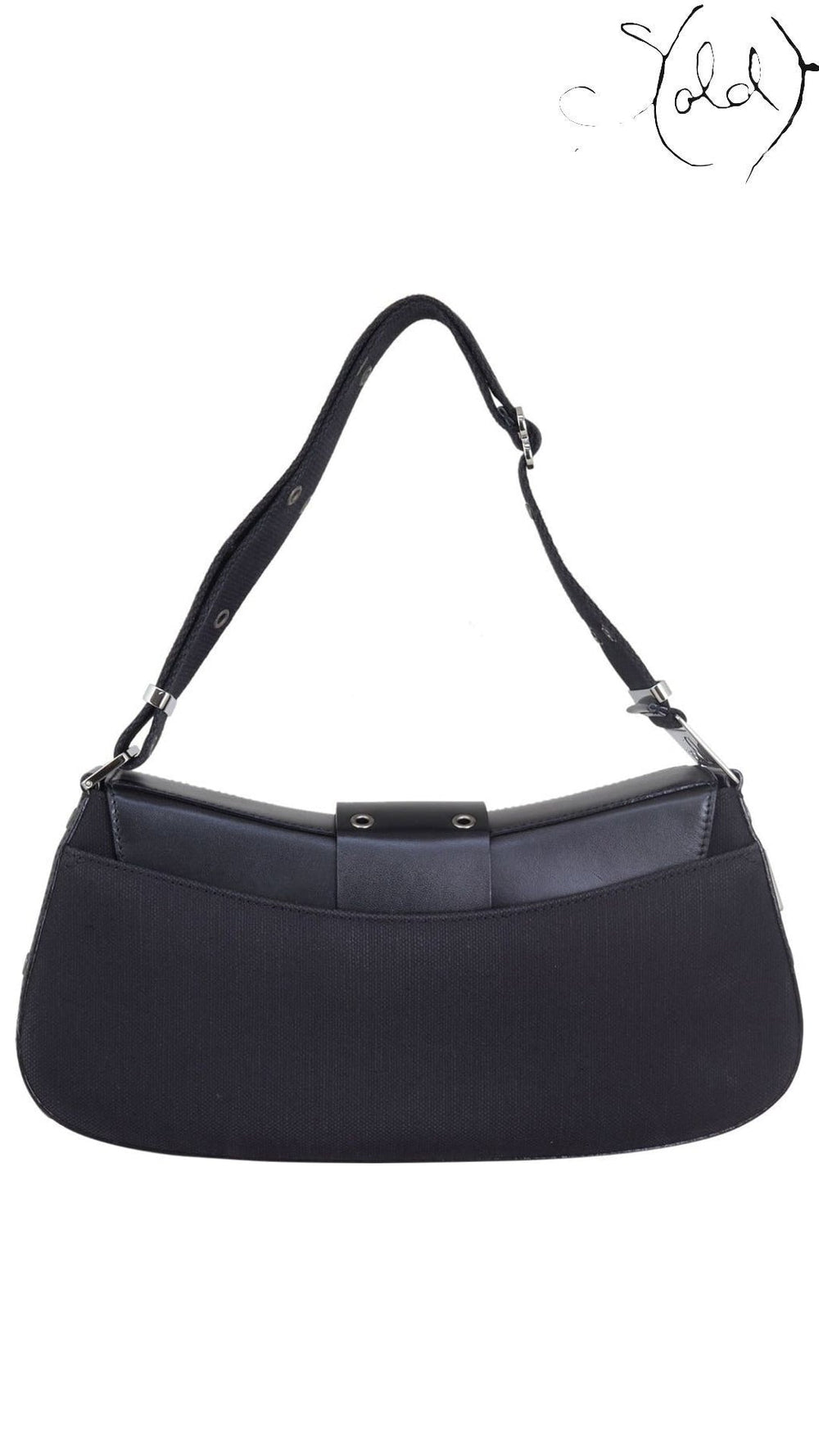 Dior Street Chic Columbus black canvas pouch bag 2002 - view 7