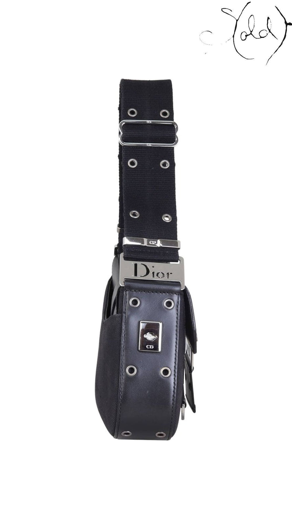 Dior Street Chic Columbus black canvas pouch bag 2002 - view 4
