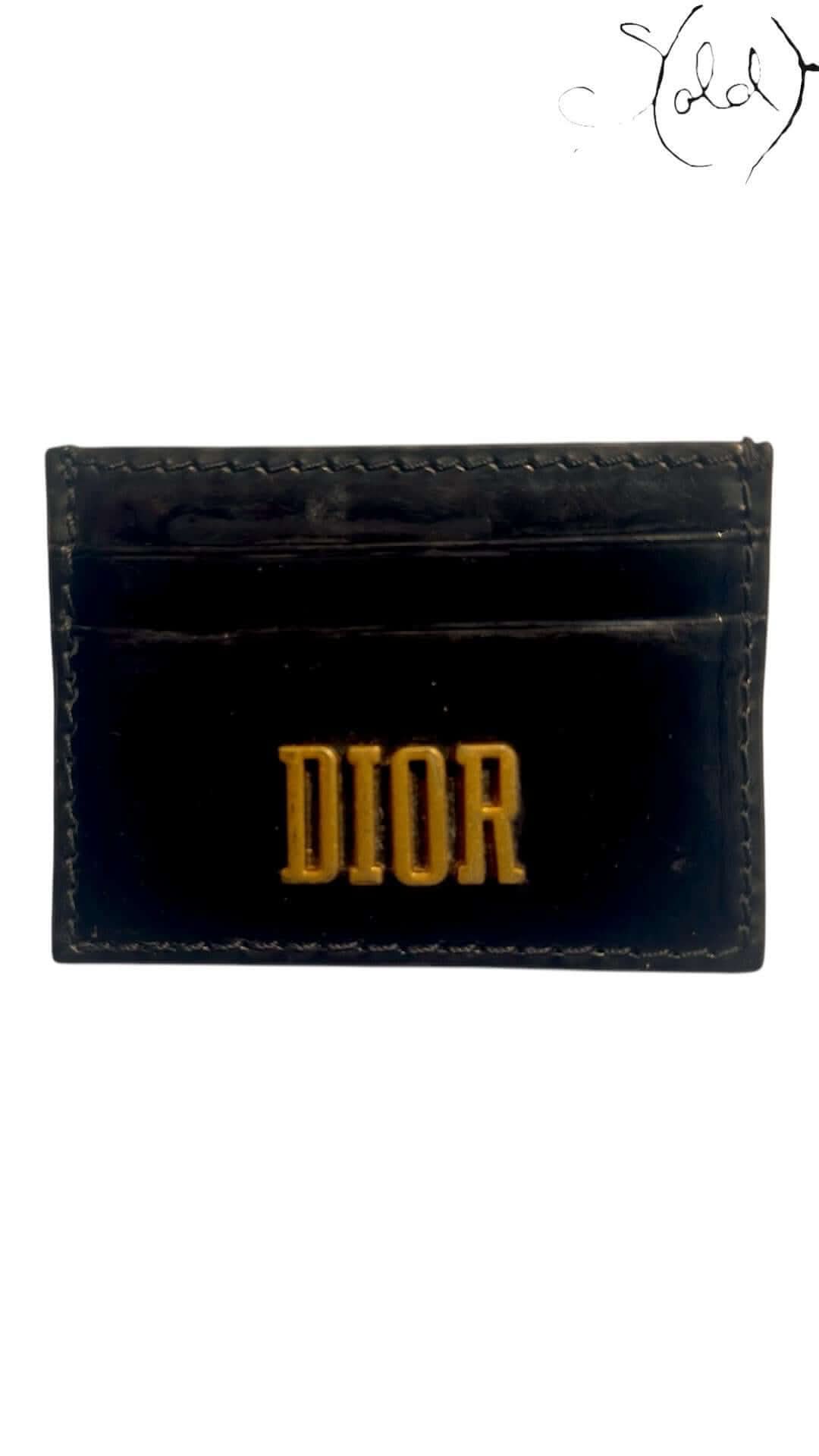 Dior Logo Cardholder – Midnight Patent | Sold Attire - Sold Attire