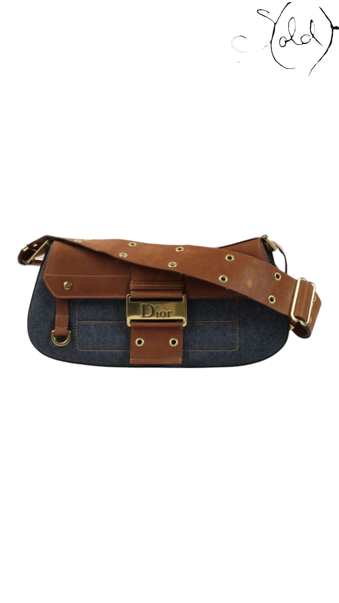 Dior Columbus Avenue Denim Bag 2000s Street Chic Rare, Authenticated Pre-Owned | Sold Attire