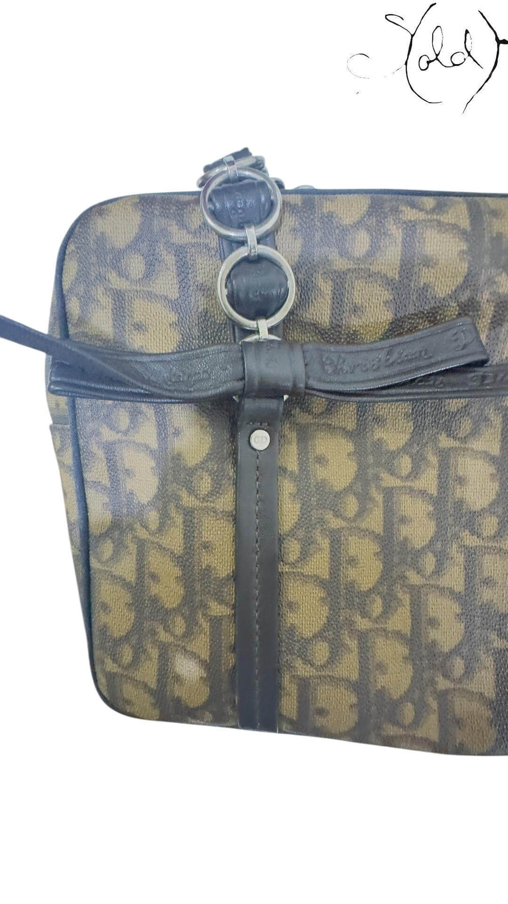 Dior Trotter ROMANTIQUE Bow Tote – Galliano Y2K, Base view | Sold Attire