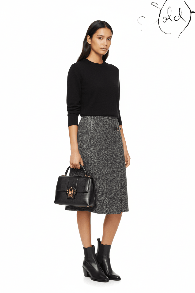 Dolce & Gabbana Bags Dolce & Gabbana Black Lizard - Embossed Top Handle Bag Gold Hardware | Sold Attire