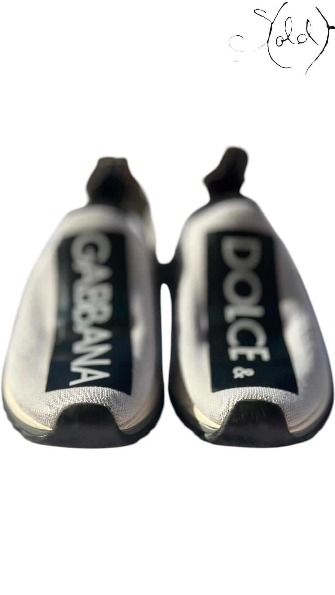 Dolce & Gabbana Sock Runners – Monochrome Flex, Interior view | Sold Attire