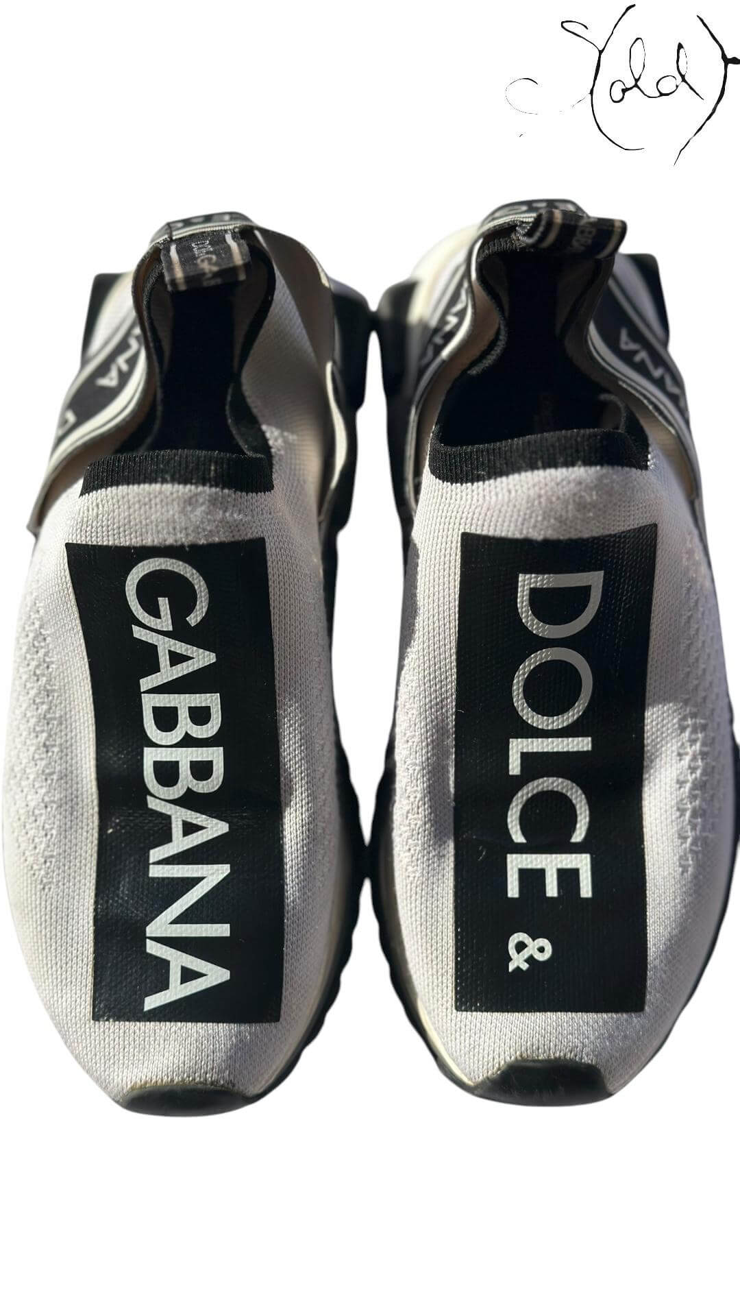 Dolce & Gabbana Sock Runners – Monochrome Flex, Detail view | Sold Attire