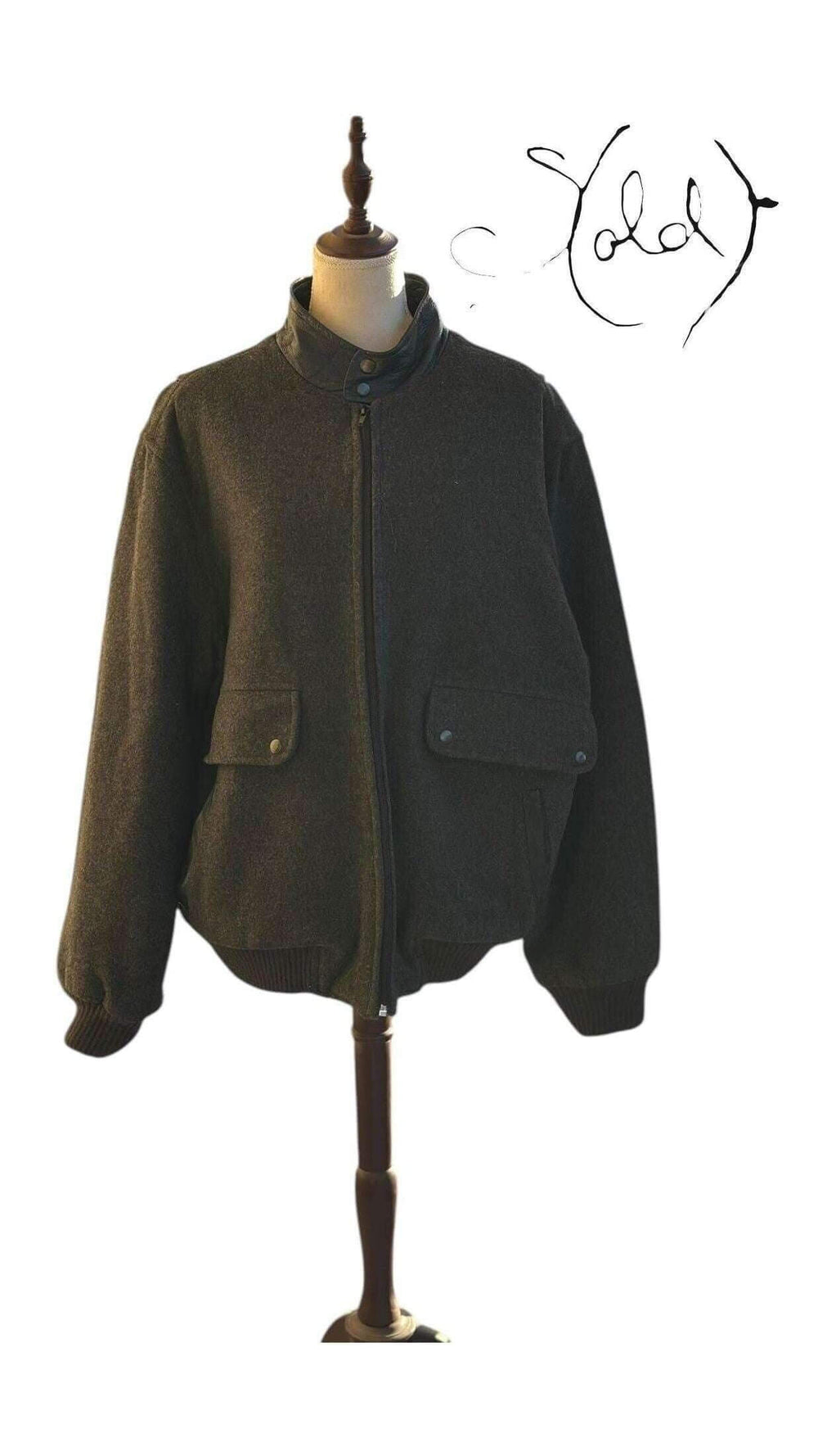 El Corte Inglés Wool Bomber - Luxe Vintage Style, Detail view | Sold Attire