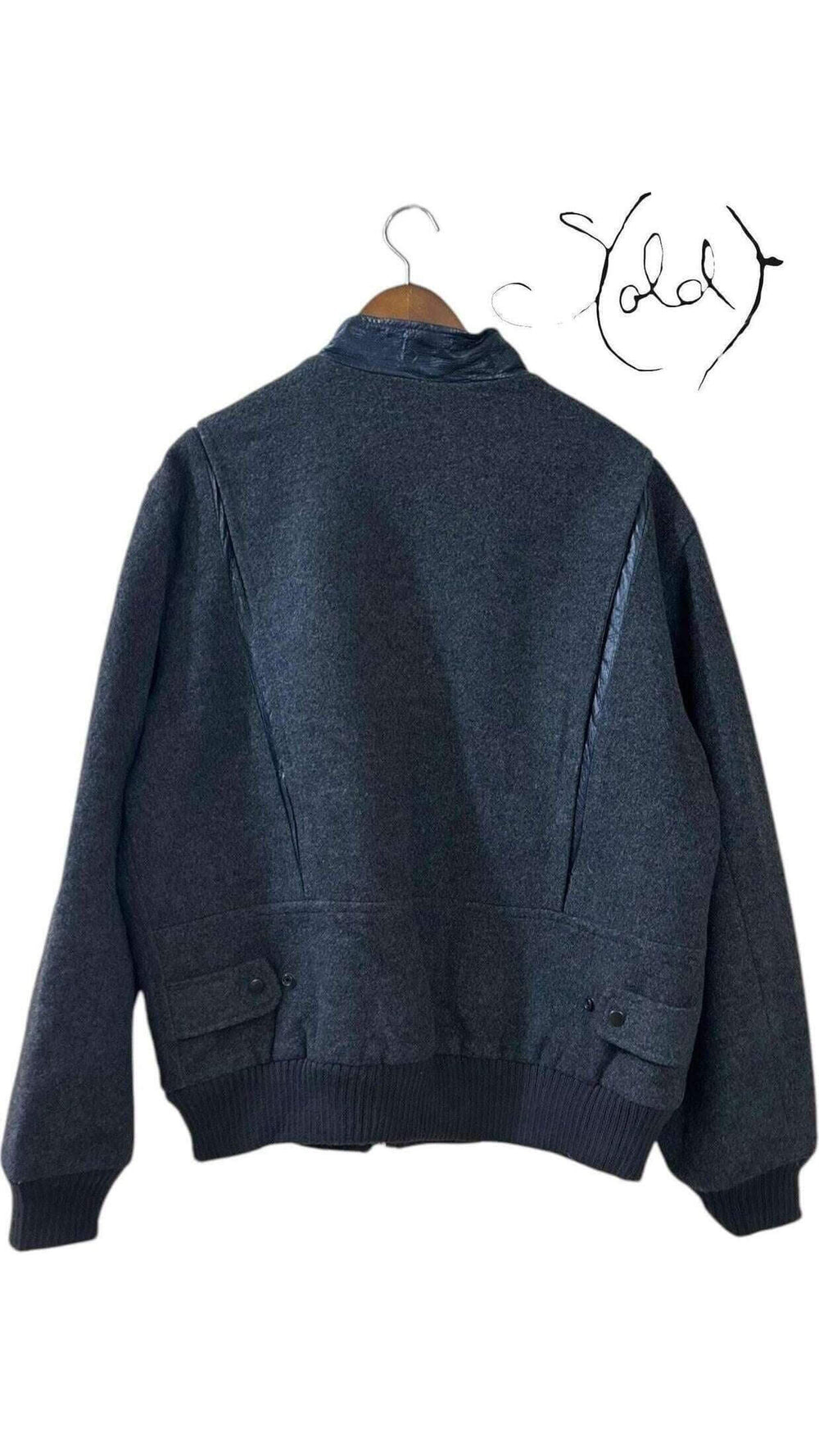 El Corte Inglés Wool Bomber - Luxe Vintage Style, Back view | Sold Attire