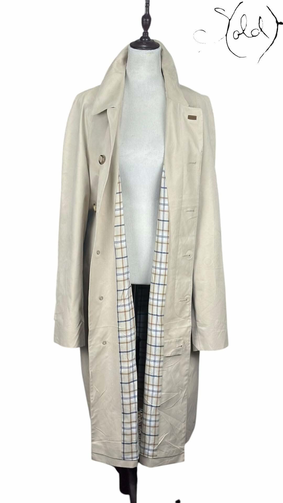 Emidio Tucci Cream Trench Coat – Refined European Tailoring | Sold Attire