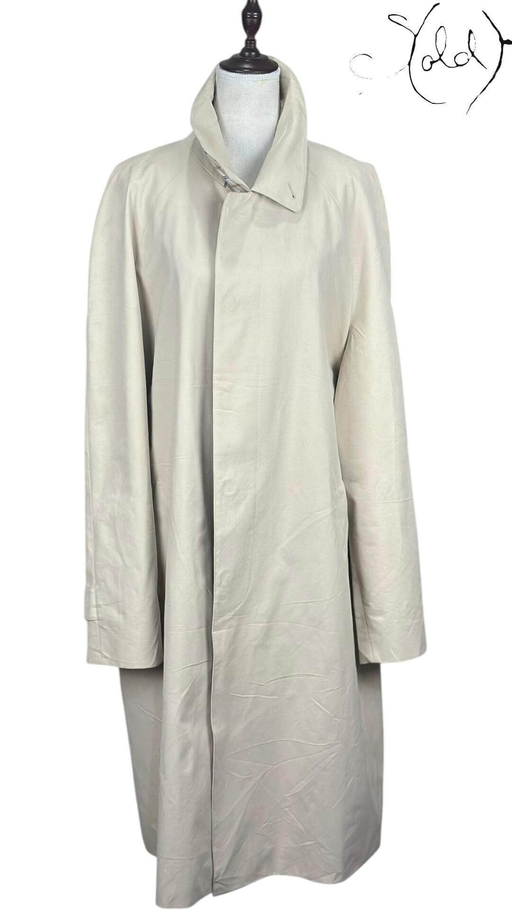 Emidio Tucci Cream Trench Coat – Refined European Tailoring, Interior view | Sold Attire