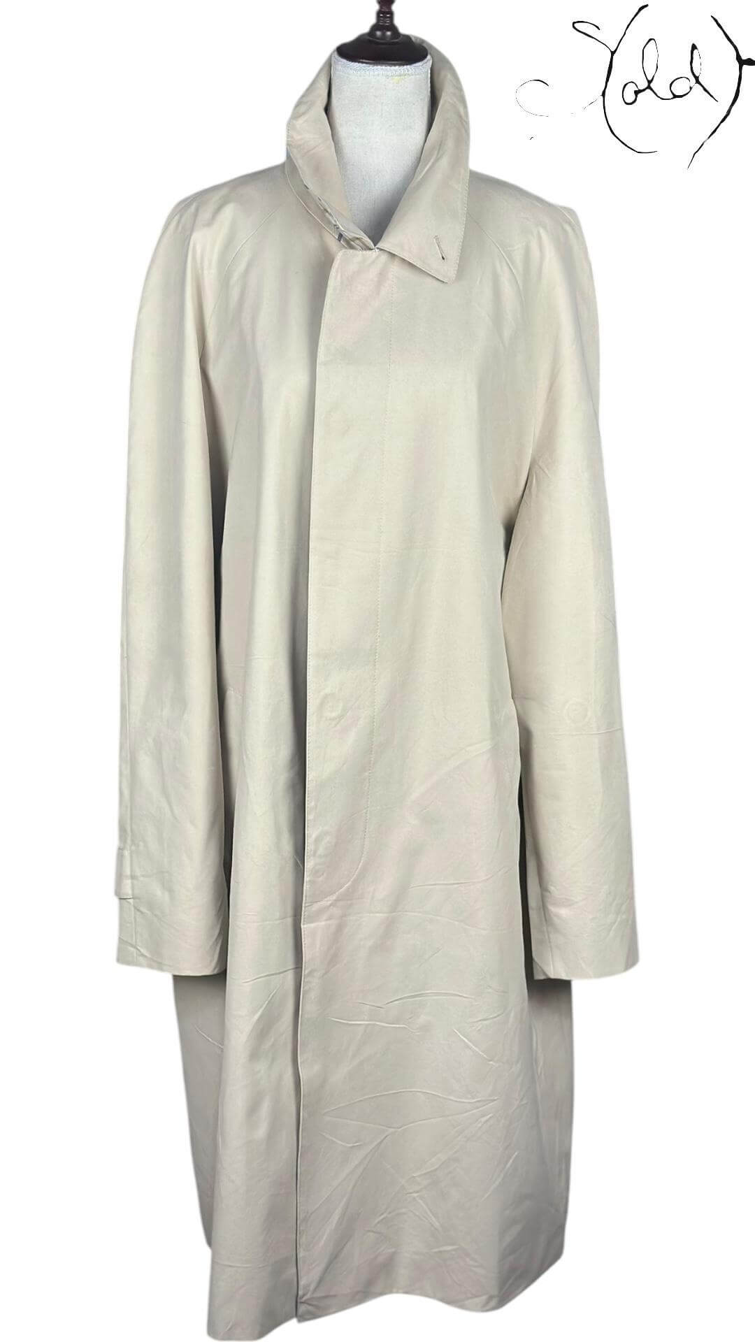 Emidio Tucci Cream Trench Coat – Refined European Tailoring — Back view | Sold Attire