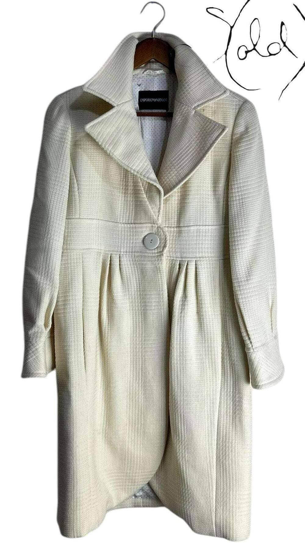 Emporio Armani Wool Coat – A Statement in Elegance, Interior view | Sold Attire