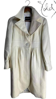 Emporio Armani Wool Coat Charcoal Size 42