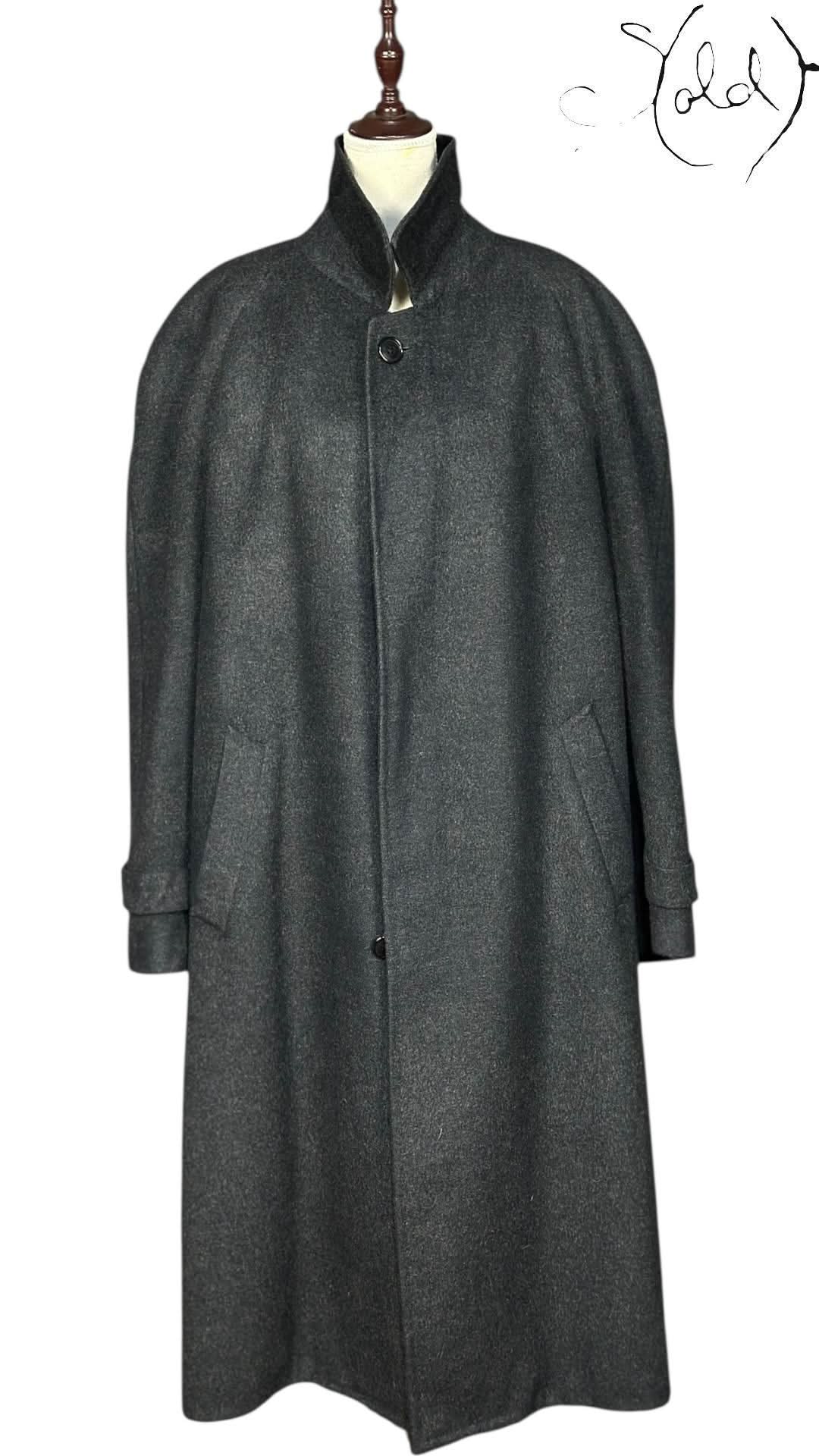 Zegna Coat variant_title Ermenegildo Zegna Camel Hair & Wool Overcoat Grey | Sold Attire