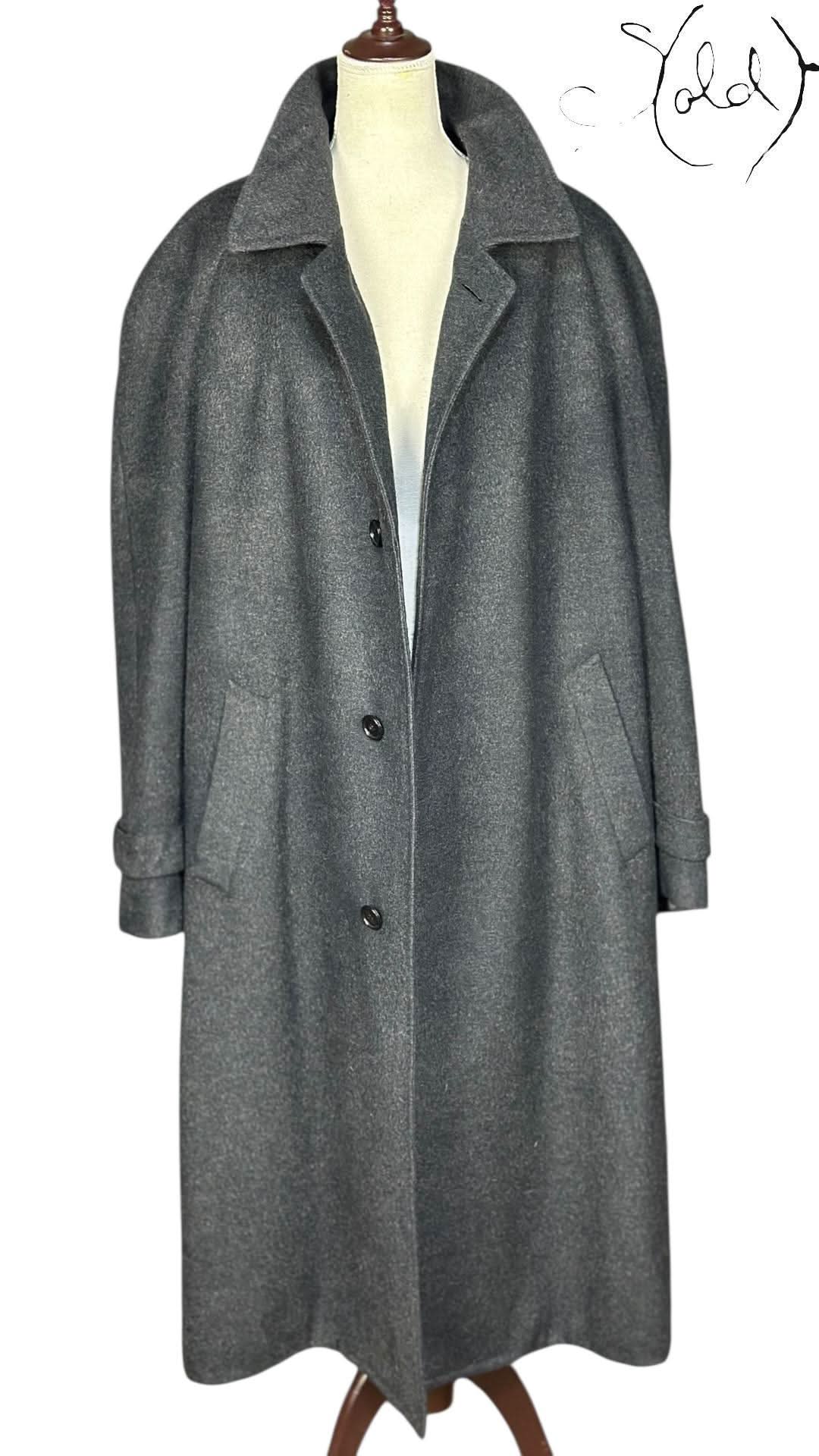 Zegna Coat variant_title Ermenegildo Zegna Camel Hair & Wool Overcoat Grey | Sold Attire