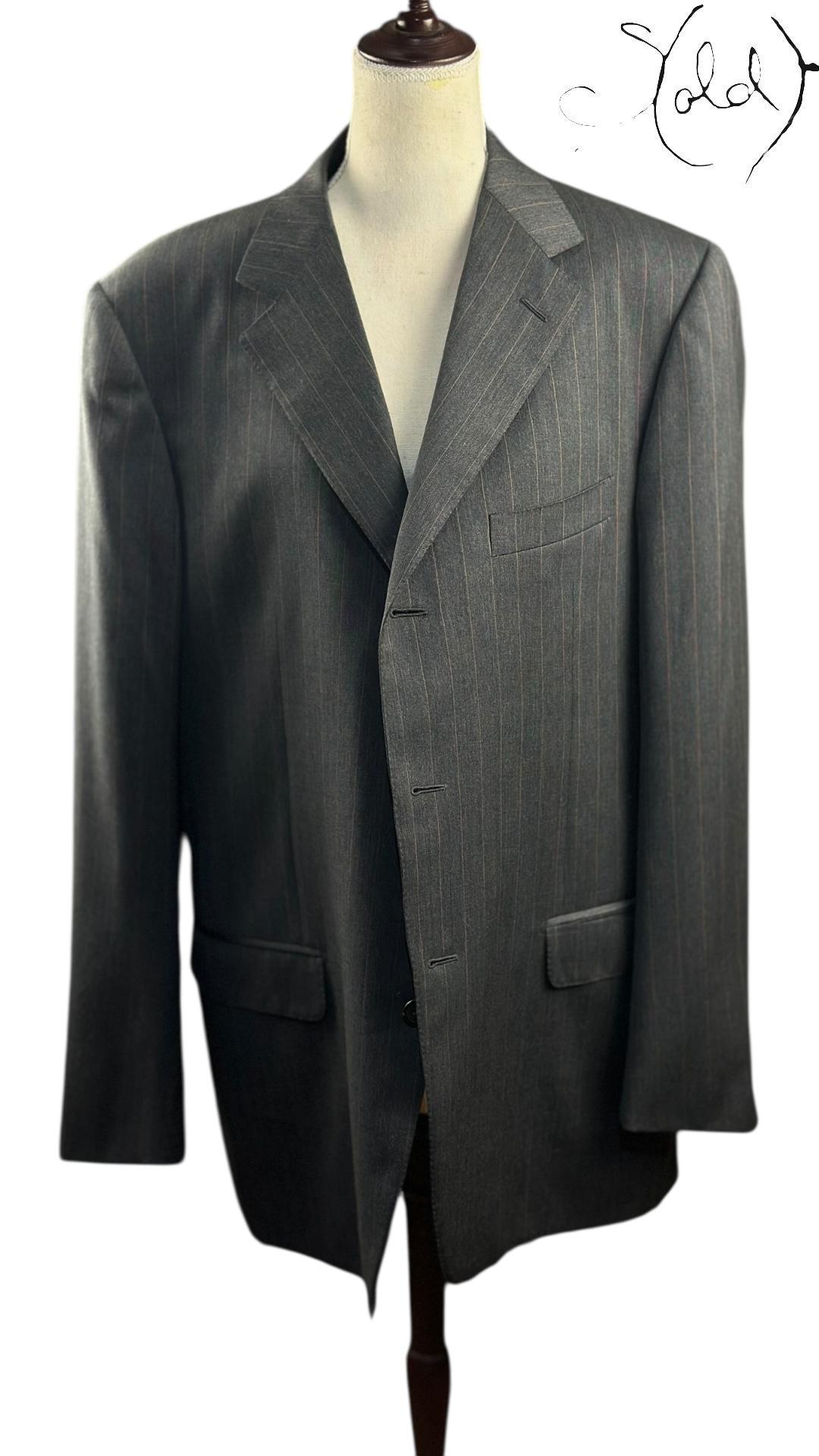 Ermenegildo Zegna Pinstripe Wool Blazer, Authenticated Pre-Owned | Sold Attire