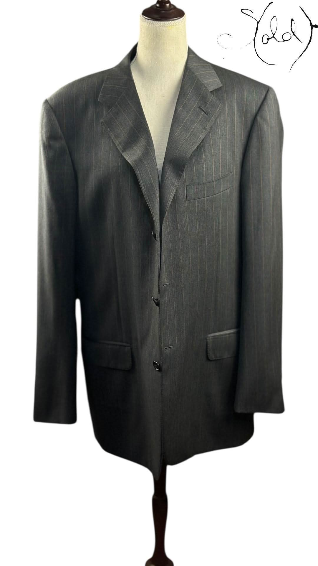 Ermenegildo Zegna Pinstripe Wool Blazer | Sold Attire - Sold Attire