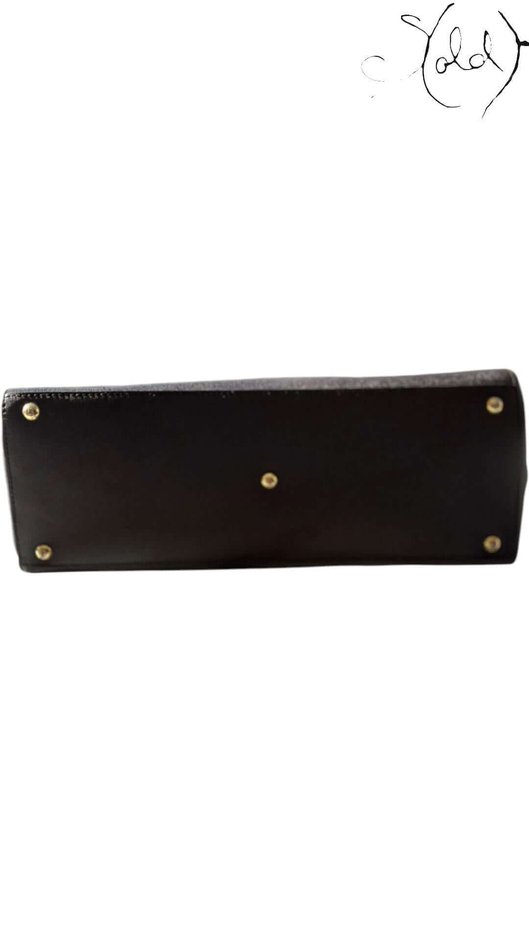 Fendi 2Jours Saffiano Tote – Black Structured Power, Back view | Sold Attire
