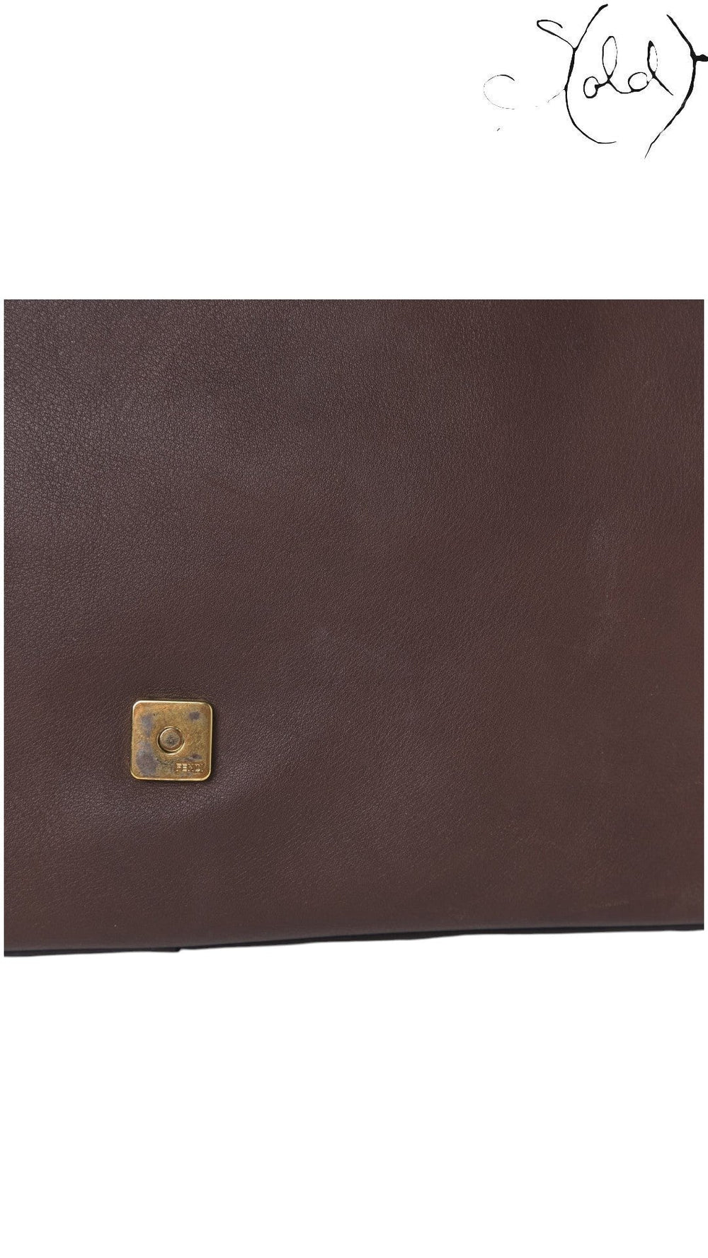 Fendi Big Forever Mama Baguette Brown Calfskin corner detail