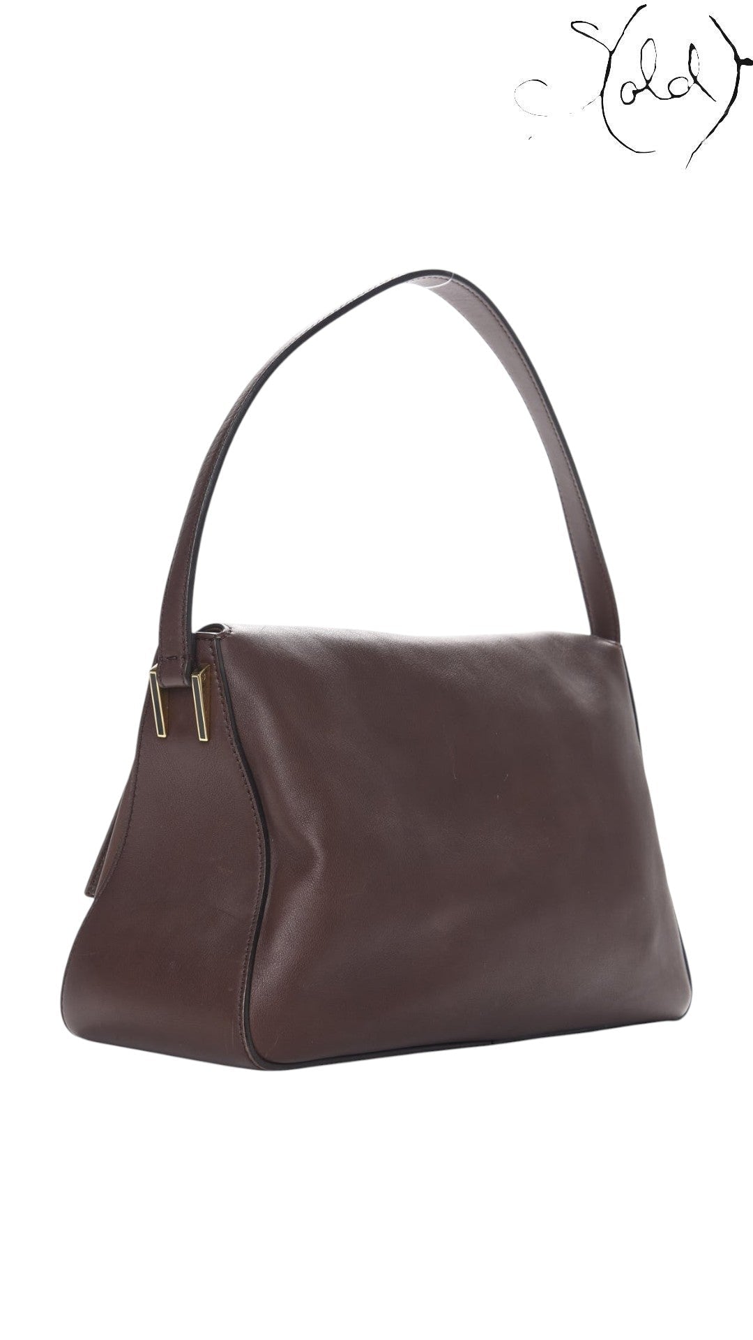 Fendi Big Forever Mama Baguette Brown Calfskin angle view