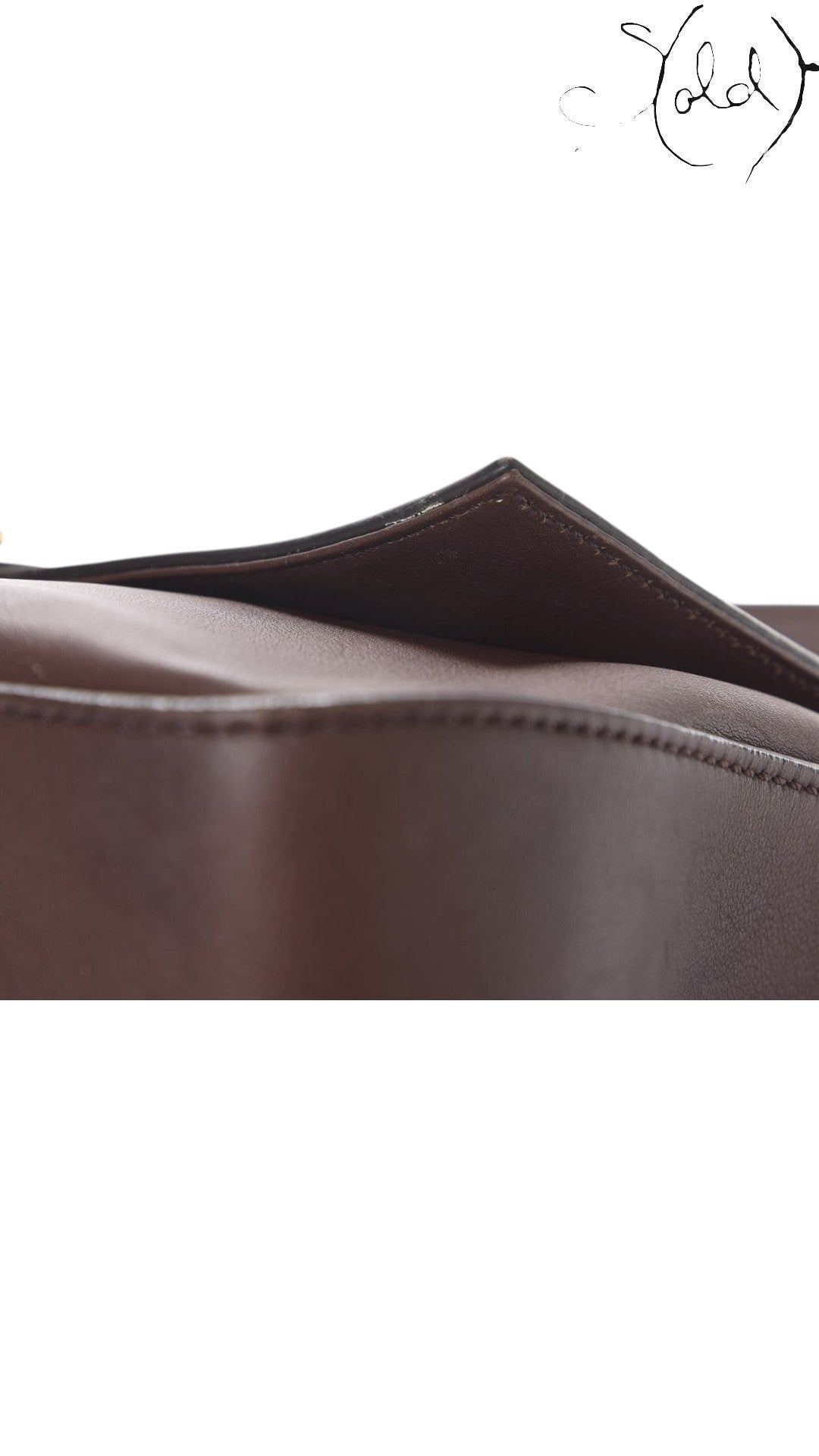 Fendi Big Forever Mama Baguette Brown Calfskin condition detail