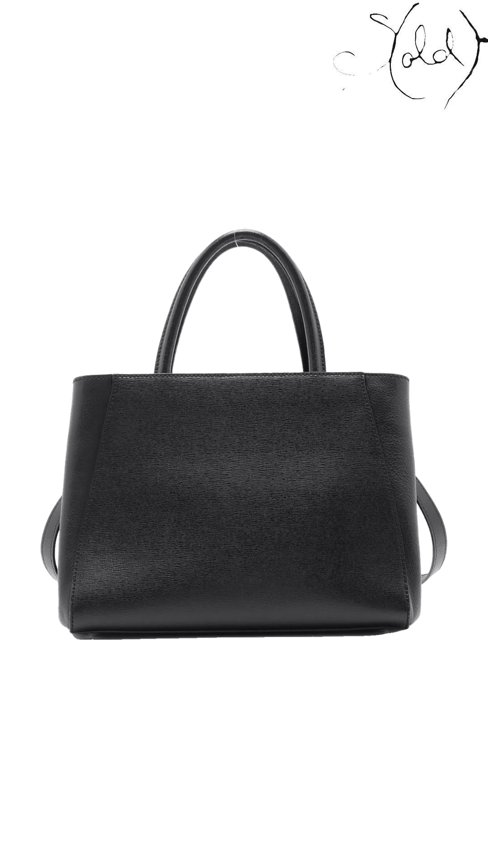Fendi Petit 2Jours Black Leather Bag 8BH253 view 2