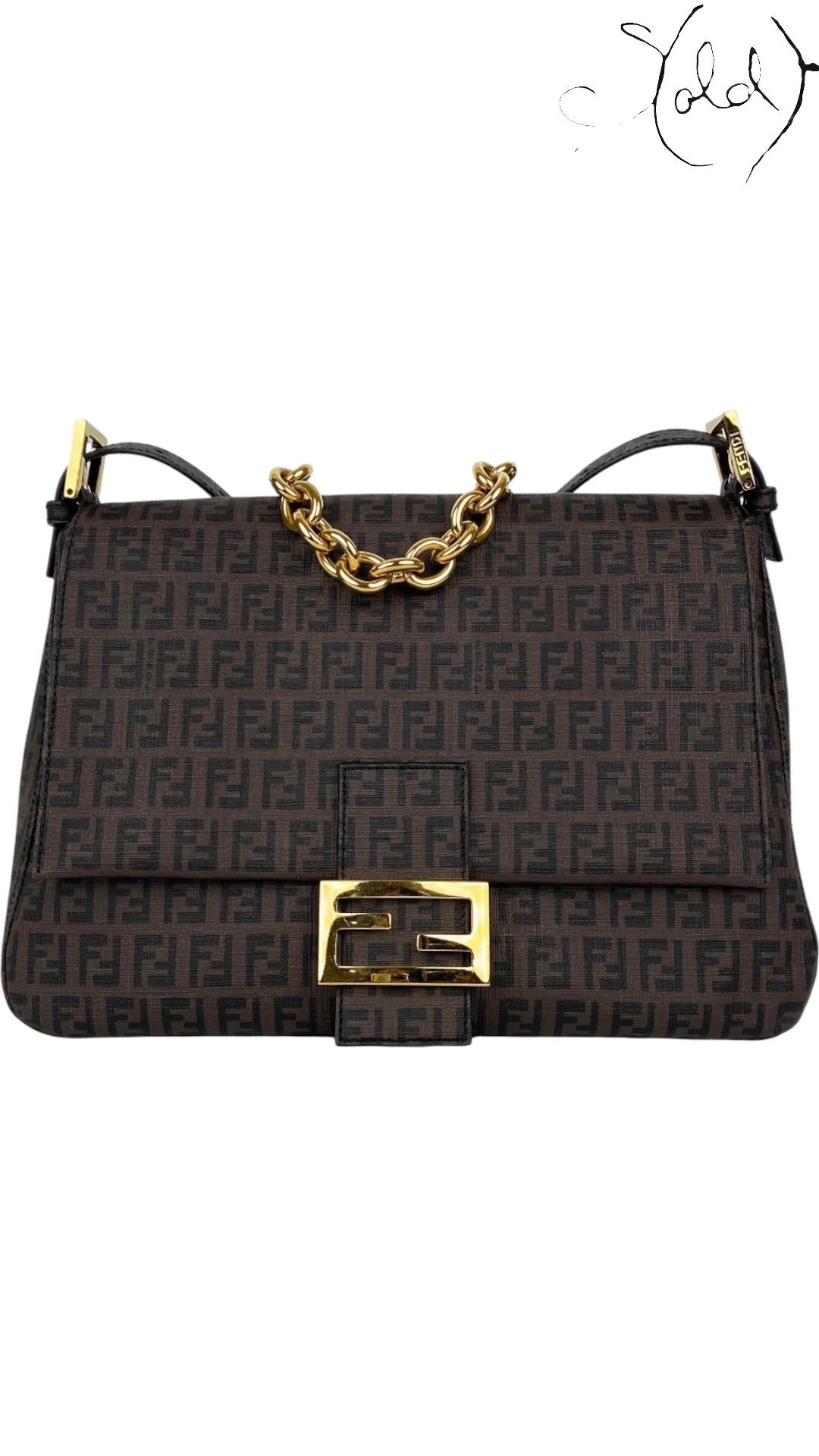 Fendi Brown Zucca Canvas Mamma Baguette Shoulder Bag — Authenticated Pre-Owned | Sold Attire
