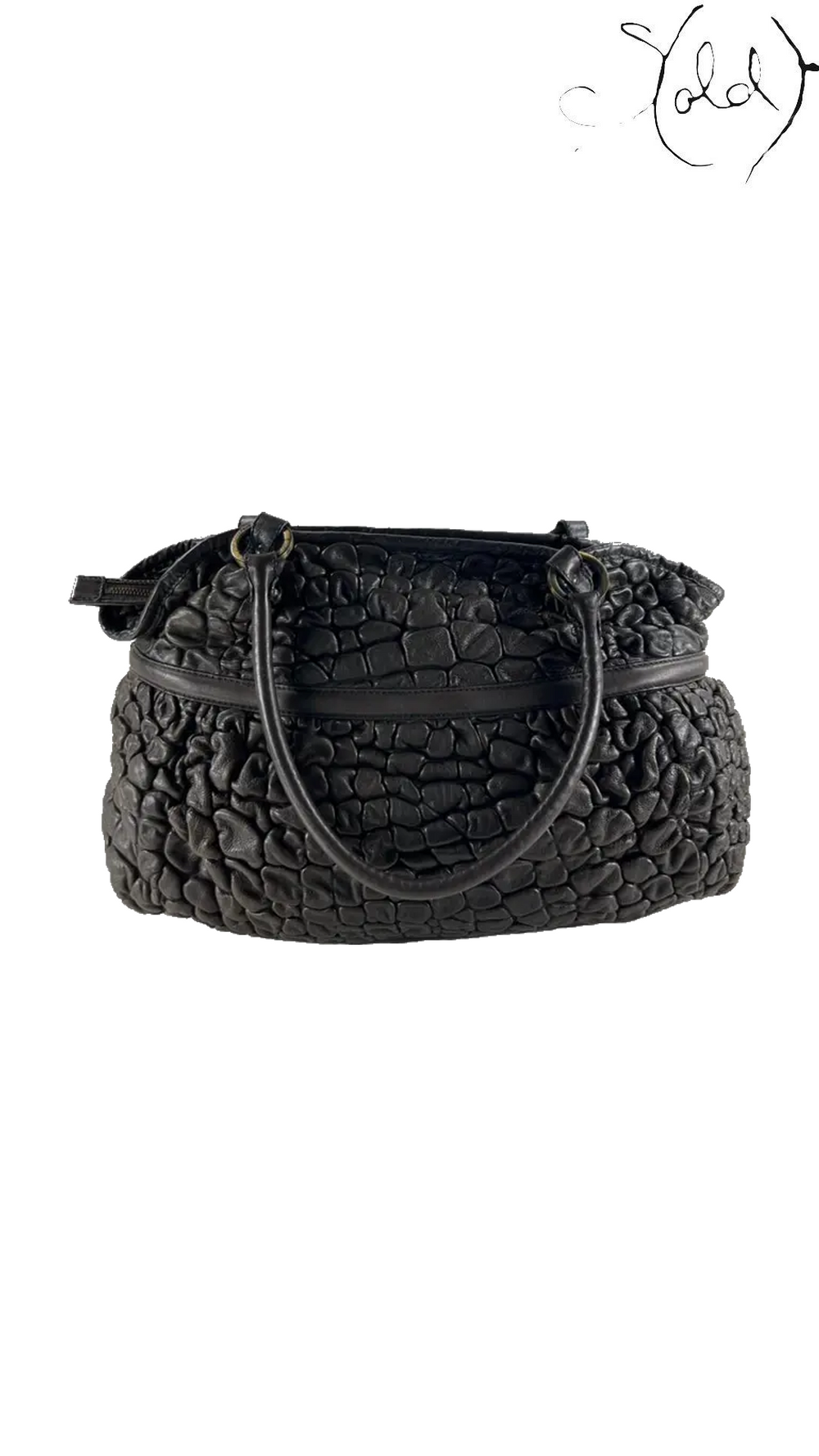 Fendi Chef Puckered Bubble dark brown leather tote - view 3