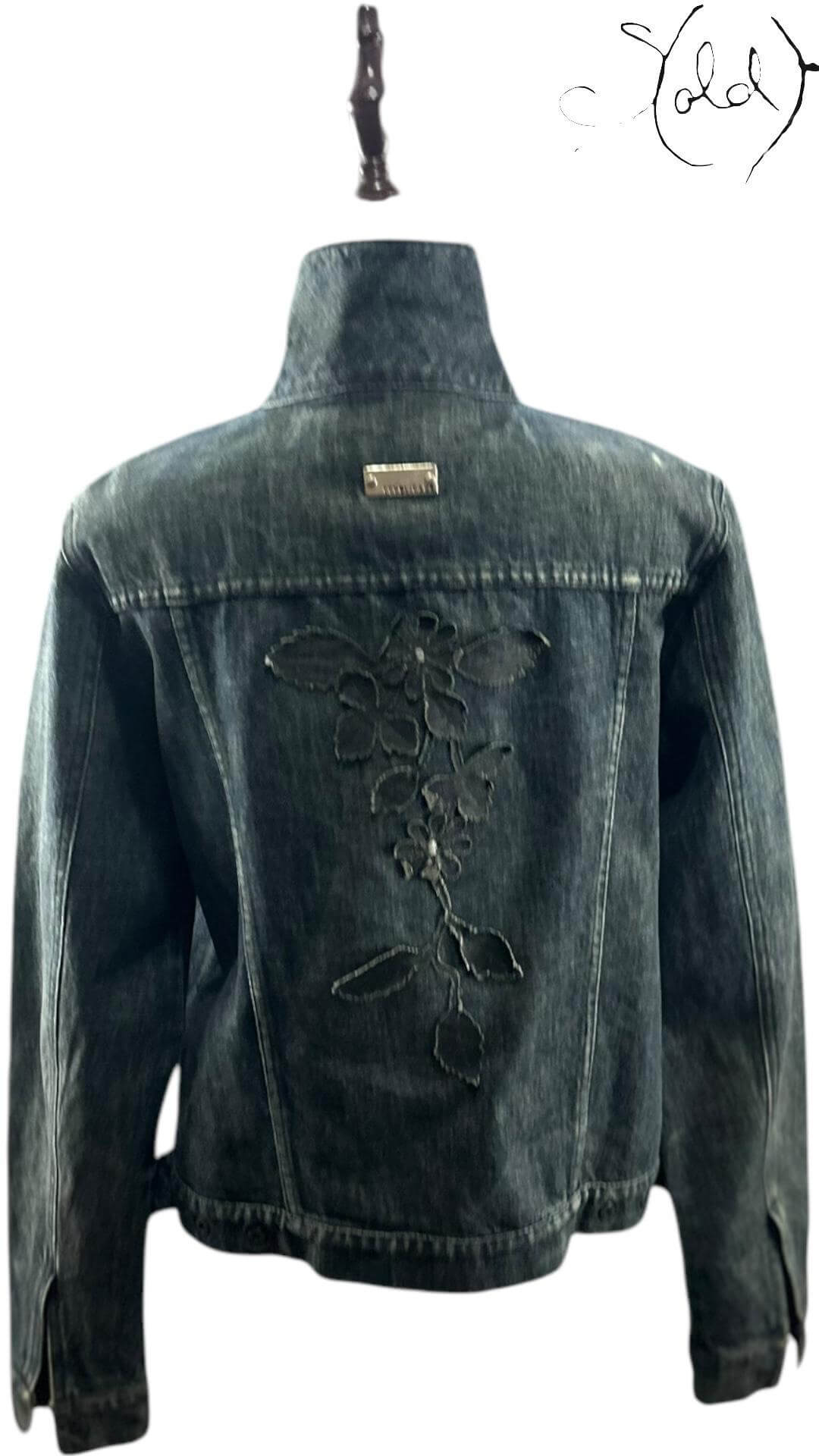 Fendi Jeans Floral Denim Jacket – Embroidered Archive, Base view | Sold Attire