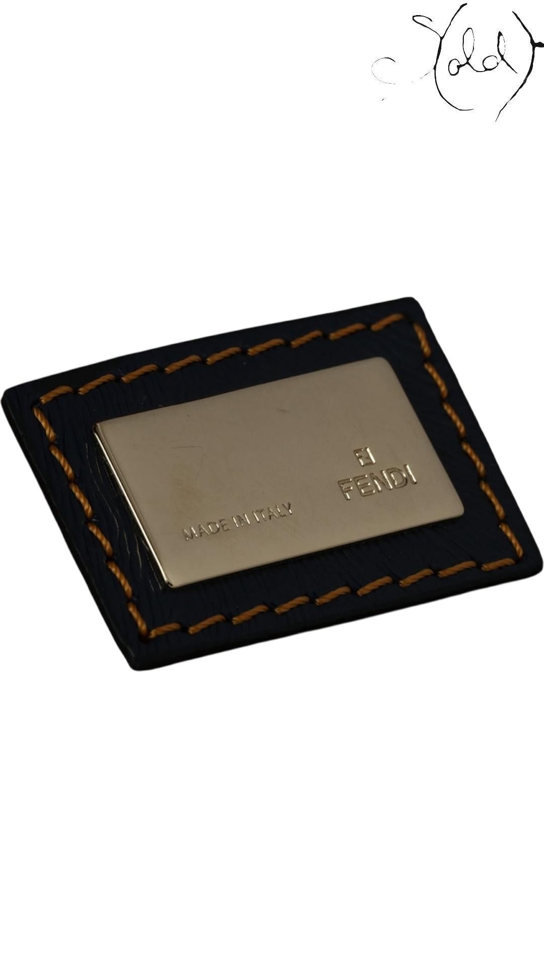 Fendi Mama Baguette Blue Shoulder Bag — Hardware detail | Sold Attire