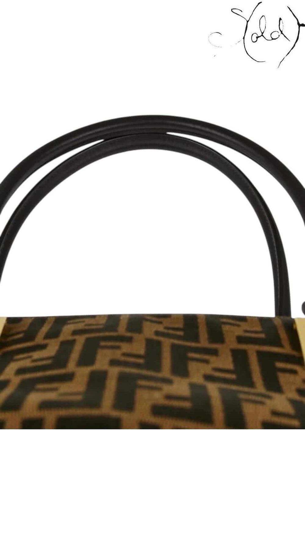 Fendi Mia Shopper Tote Zucca Canvas – Archive Edition, Interior view | Sold Attire