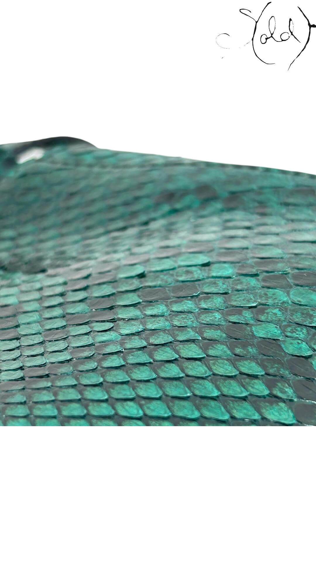 Fendi Mini Peekaboo – Emerald Python, Interior view | Sold Attire