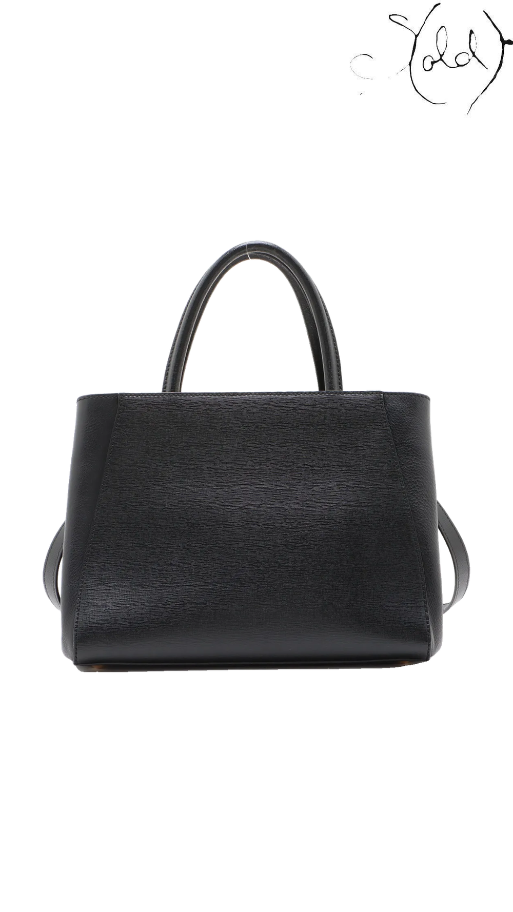 Fendi Petit 2Jours Black Leather Bag 8BH253 view 2