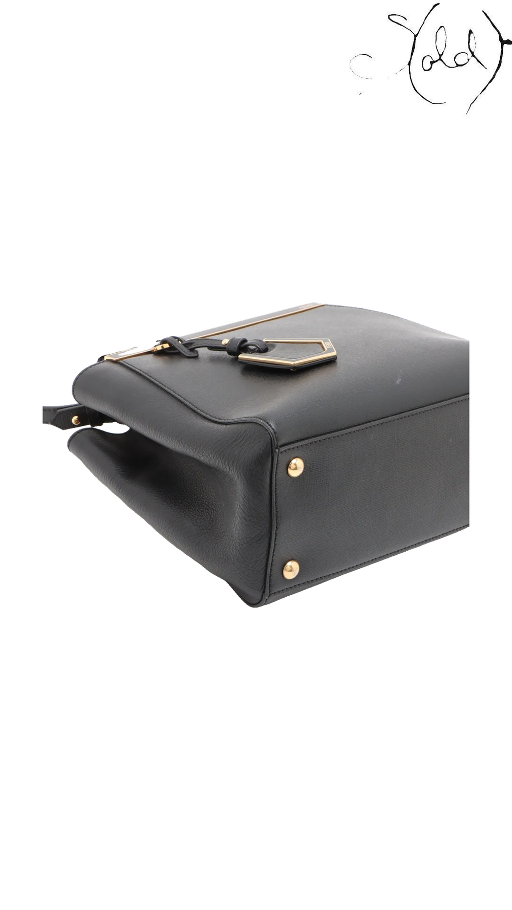 Fendi Petit 2Jours Black Leather Bag 8BH253 view 4