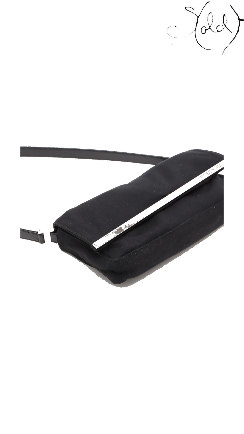 Fendi Small Mamma Baguette black jersey shoulder bag - view 4