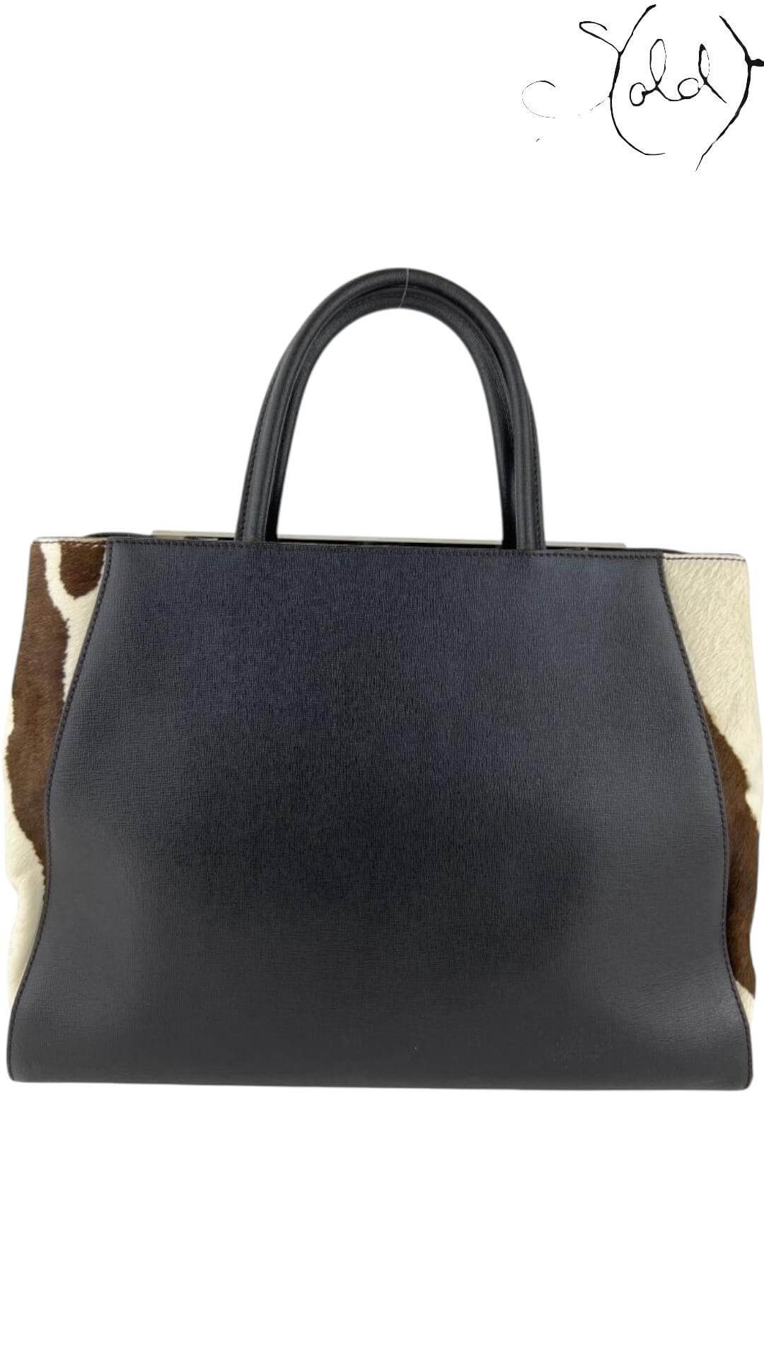 Fendi 2Jours Vitello Elite Cow Print Tote 2010s, Back view | Sold Attire