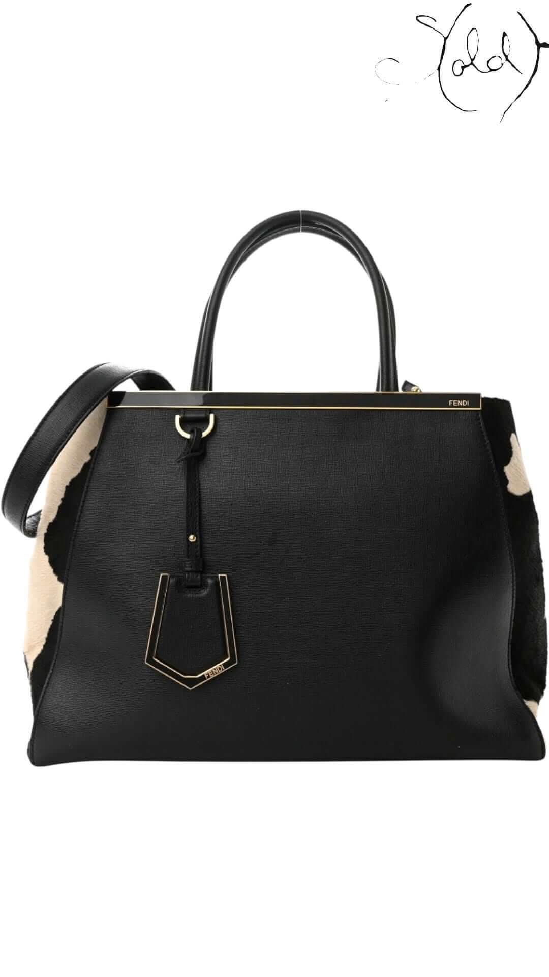 Fendi 2 Jours Tote Bag | Black Tote Bag | Sold Attire