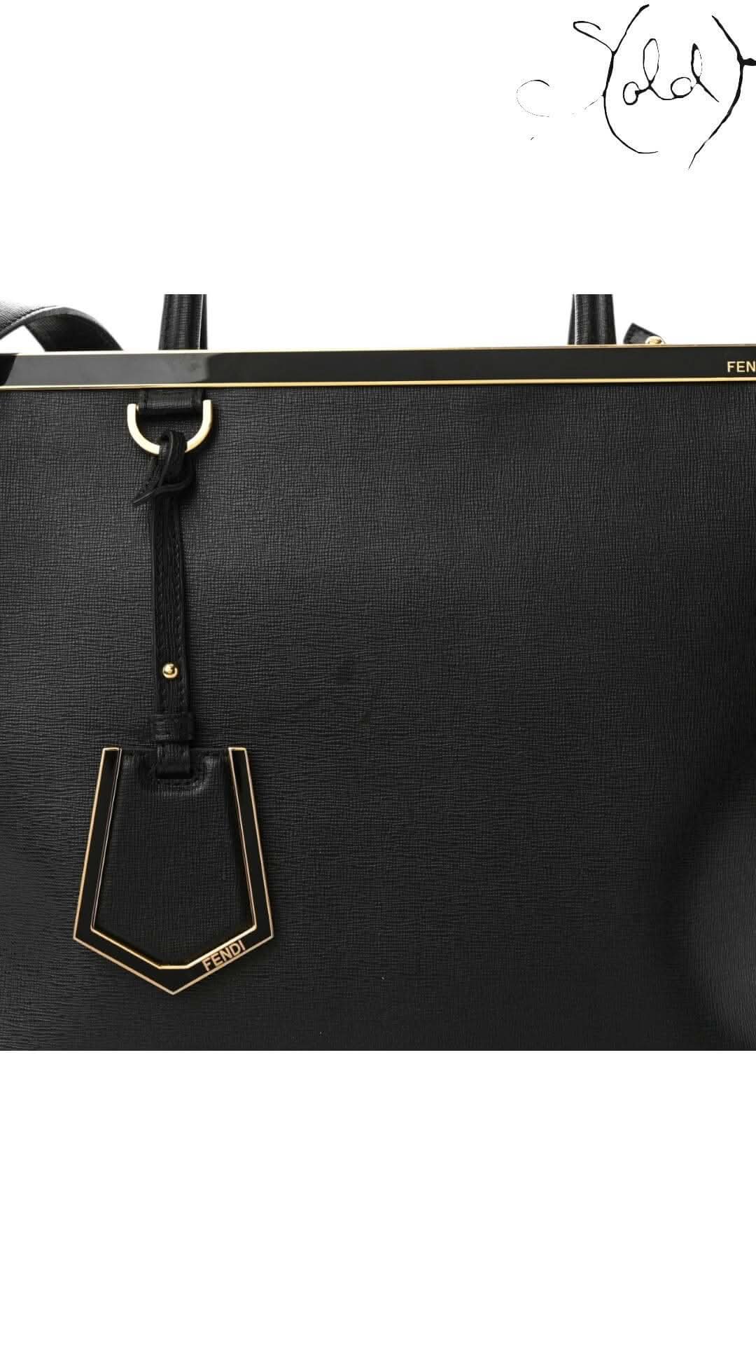 Fendi 2 Jours Tote Bag | Black Tote Bag | Sold Attire