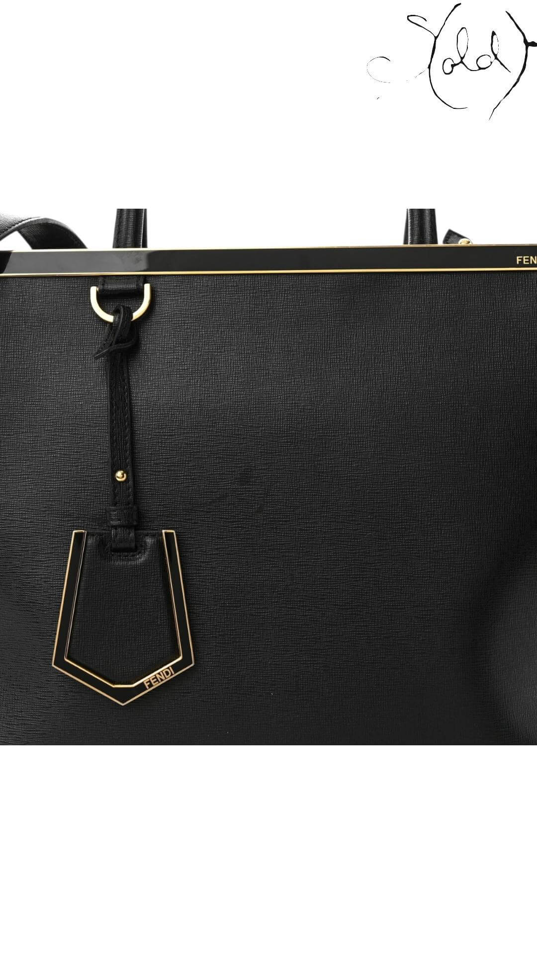 Fendi 2Jours Vitello Elite Cow Print Tote 2010s, Detail view | Sold Attire