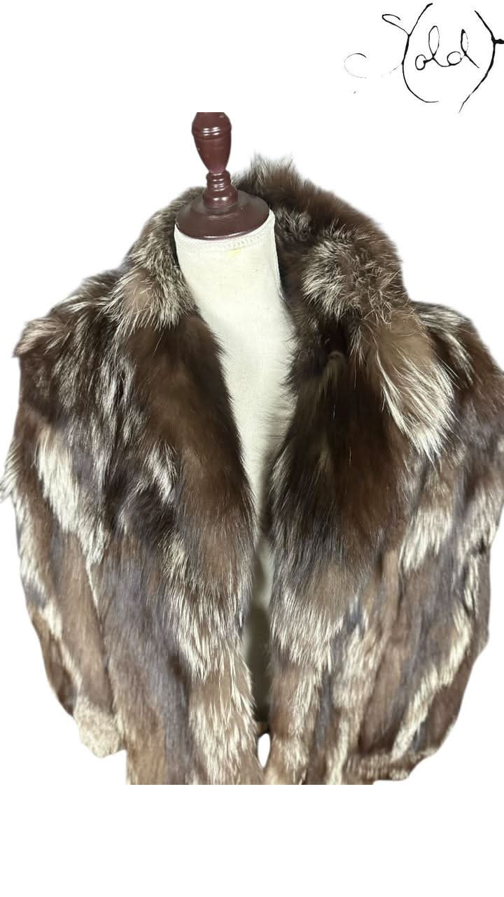 French Furrier Fur Coat Vintage French Silver Fox Fur Coat 1980s Large XL Mint Condition | Sold Attire