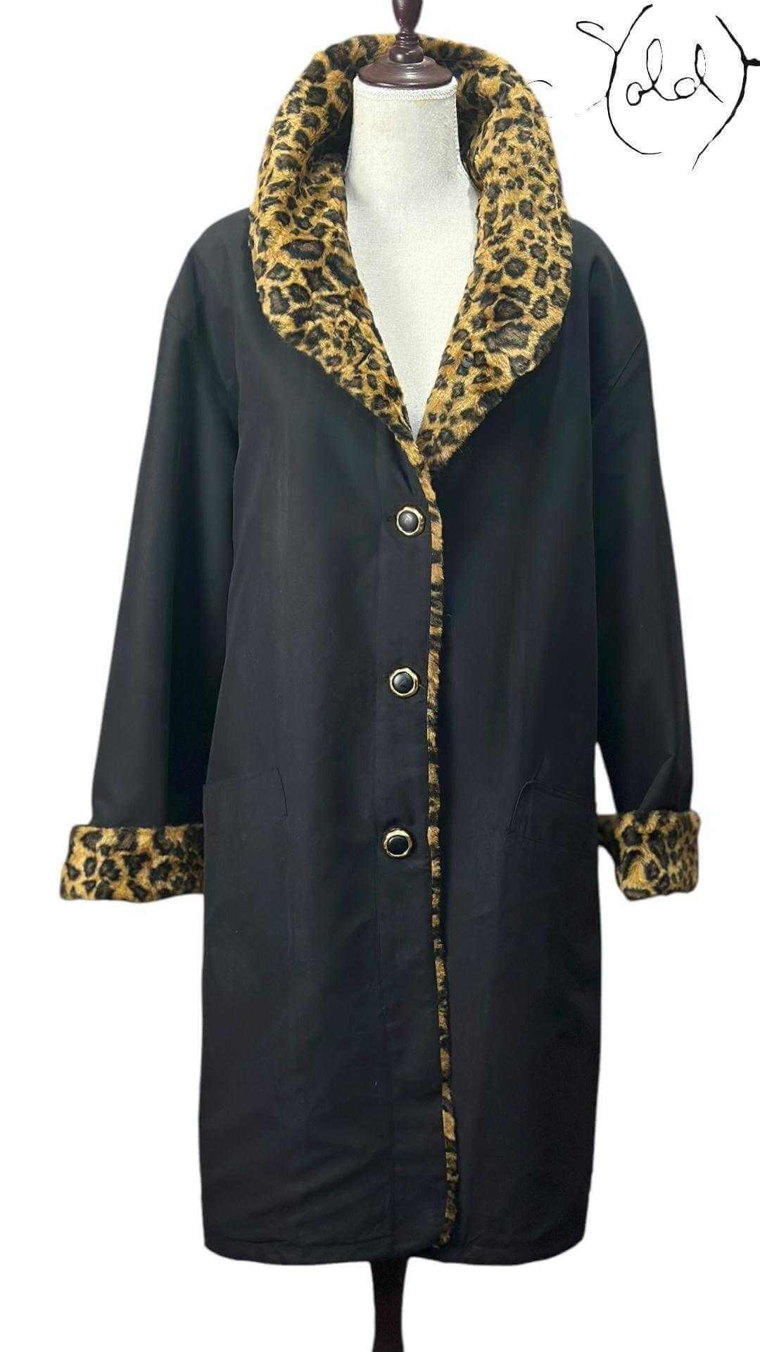 Giancarlo Valentino Leopard-Lined Coat – Statement Elegance | Sold Attire