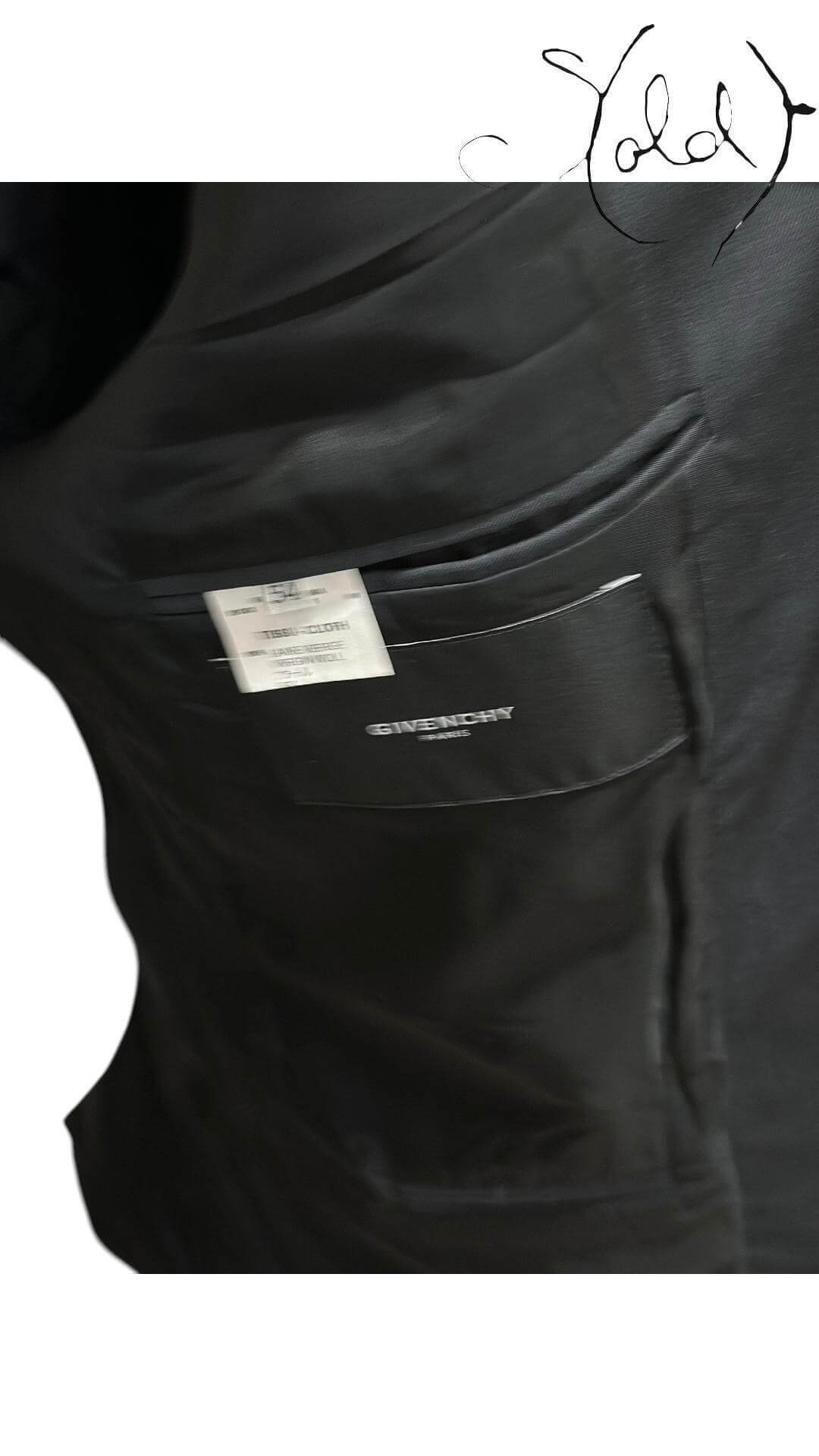 Givenchy Paris Wool Blazer – Understated Luxury, Hardware detail | Sold Attire