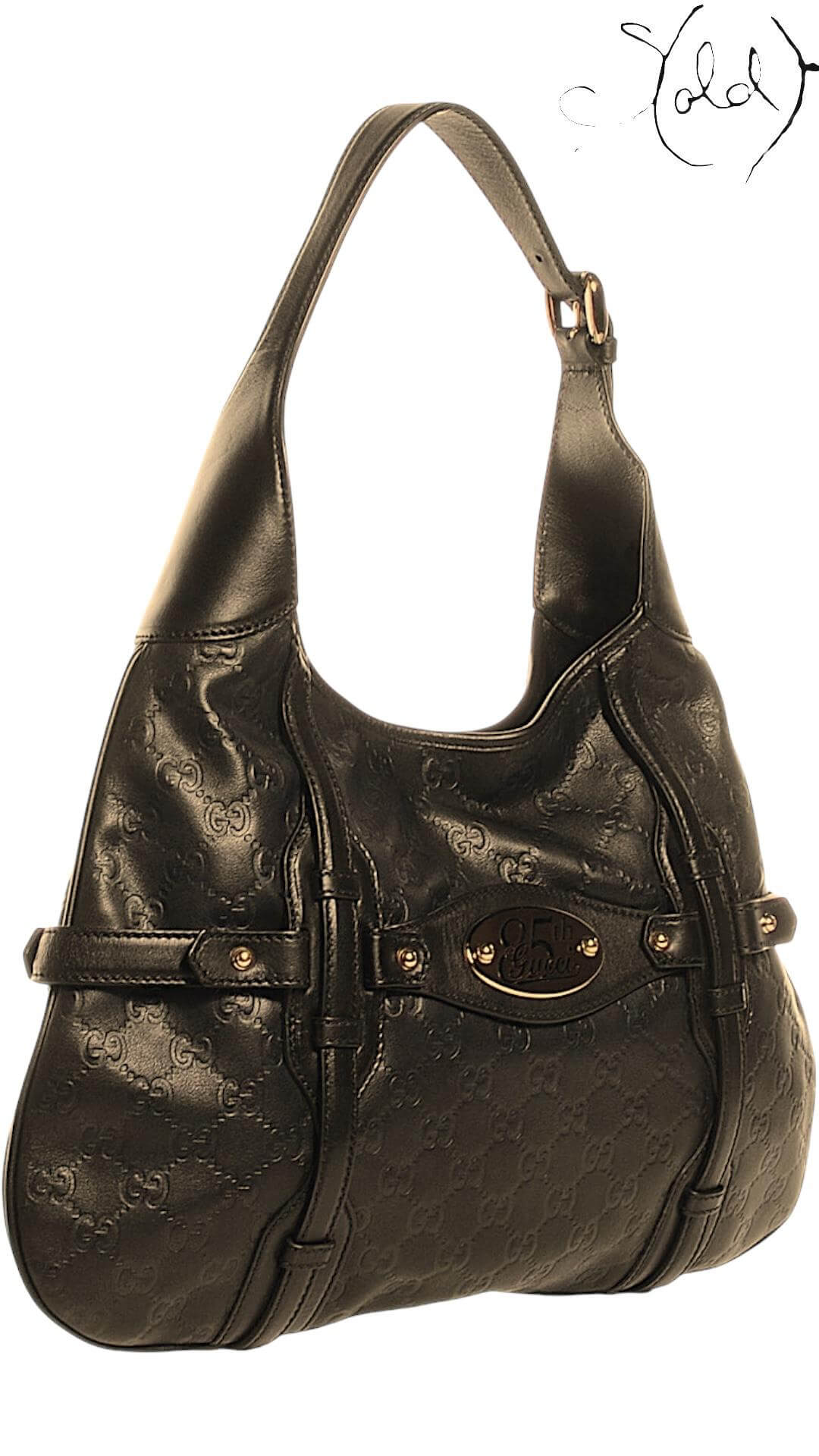 Gucci 85th Anniversary Horsebit Hobo – Chocolate Guccissima Leather, Back view | Sold Attire