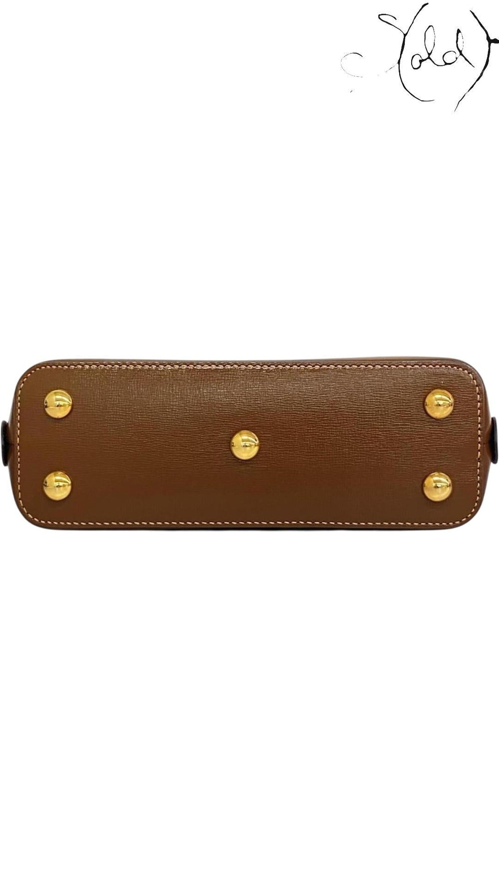 Gucci Brown Horsebit Handbag with Gold Hardware, Detail view | Sold Attire