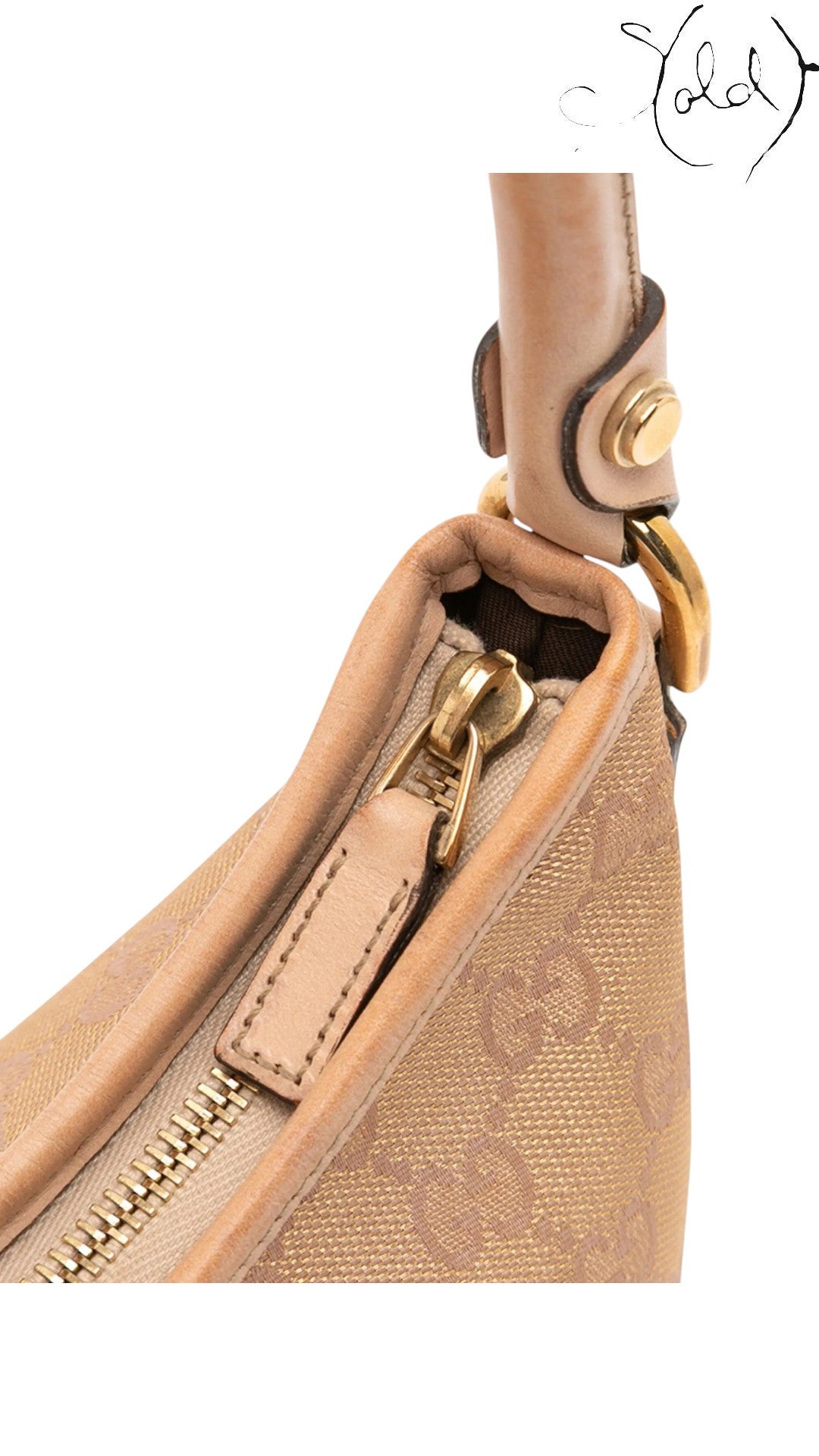 Gucci GG Canvas Abbey D Ring Shoulder Bag, Detail view | Sold Attire