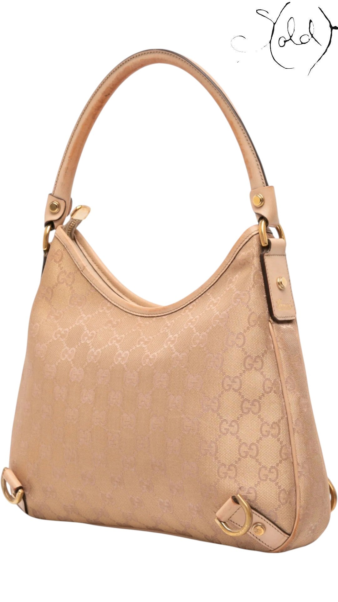 Gucci GG Canvas Abbey D Ring Shoulder Bag, Back view | Sold Attire